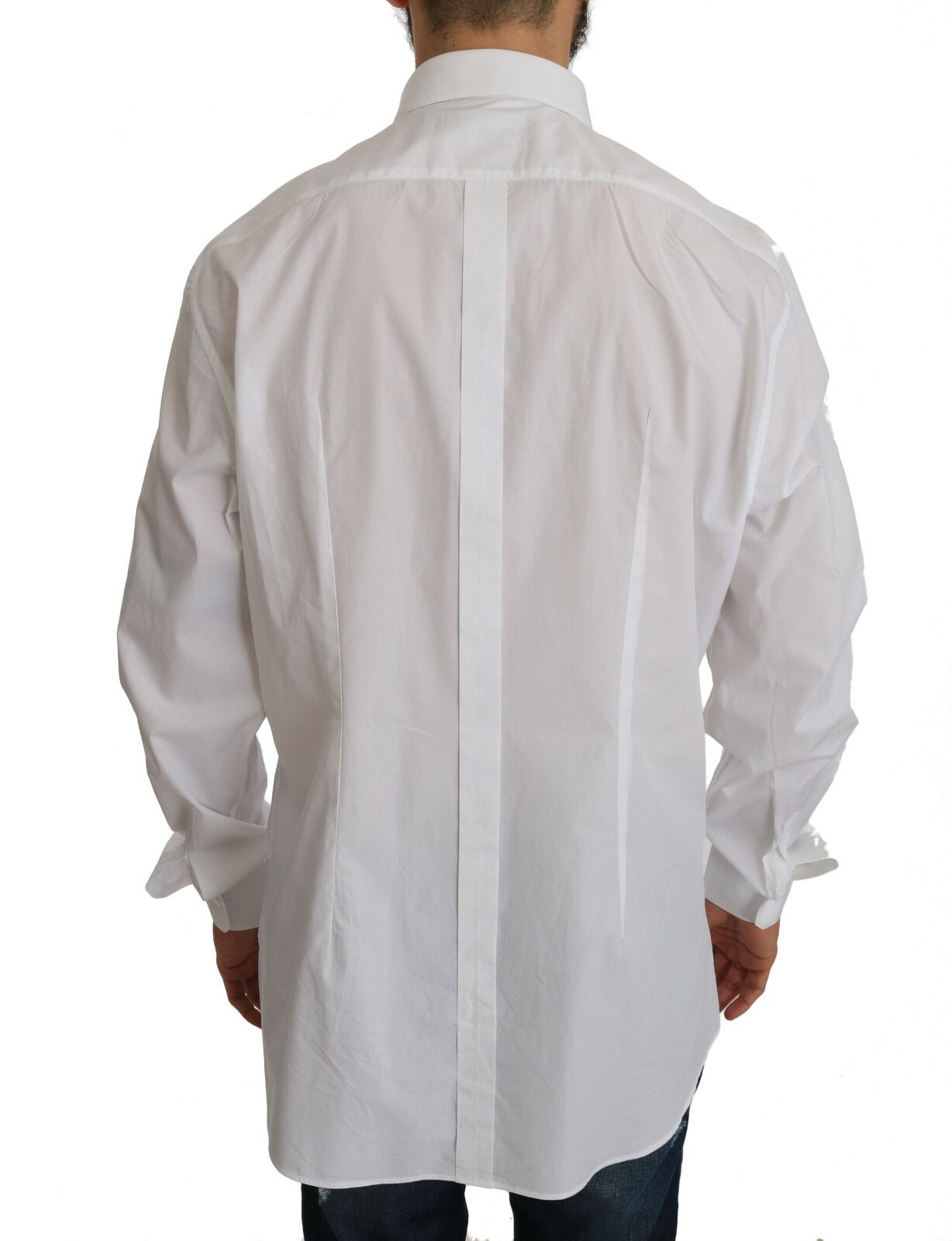 Dolce & Gabbana White 100% Cotton GOLD Slim Dress Shirt | Regal Royce
