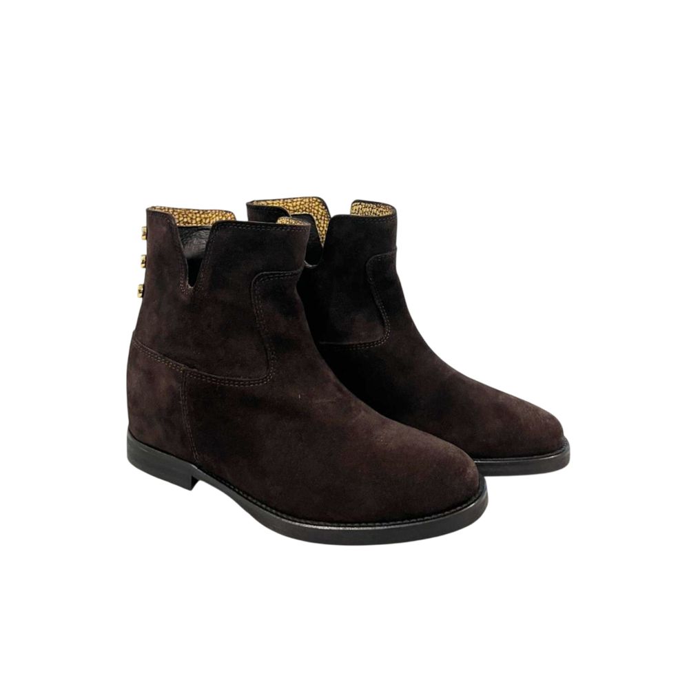 Borbonese Brown Leather Women Boot | Regal Royce