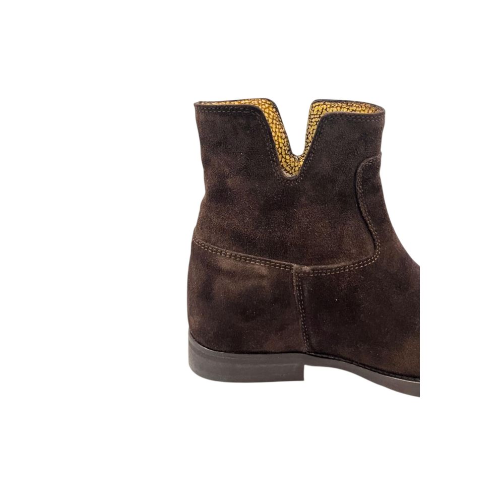 Borbonese Brown Leather Women Boot | Regal Royce
