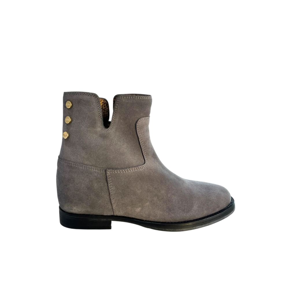 Borbonese Grey Leather Women Boot | Regal Royce