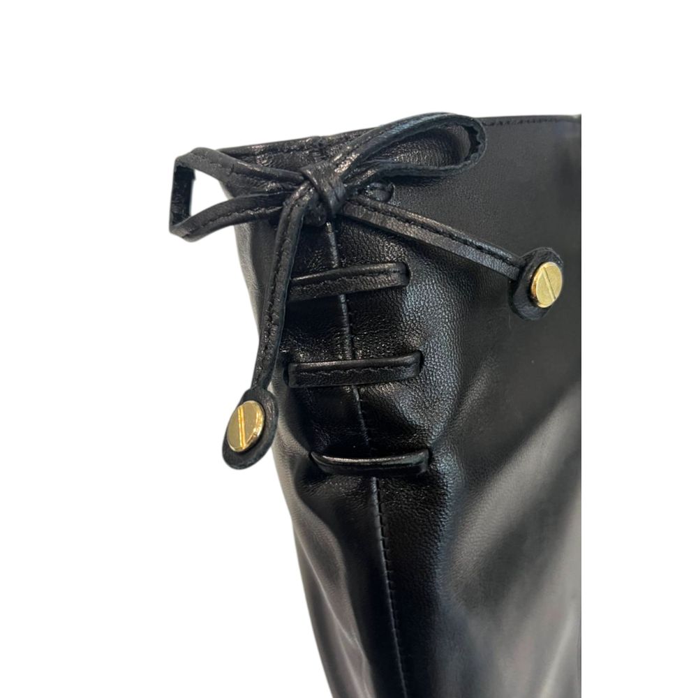 Borbonese Black Leather Women Boot | Regal Royce