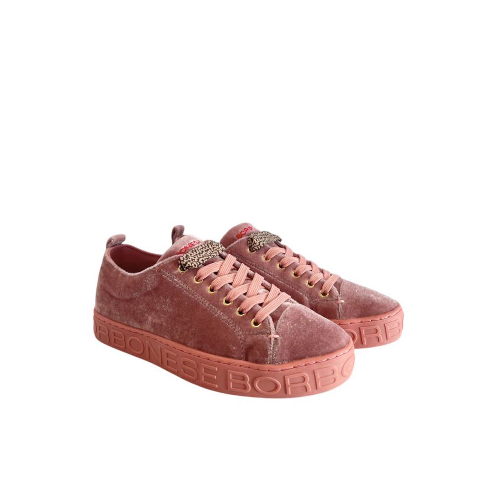 Borbonese Pink Fabric Women Sneakers | Regal Royce