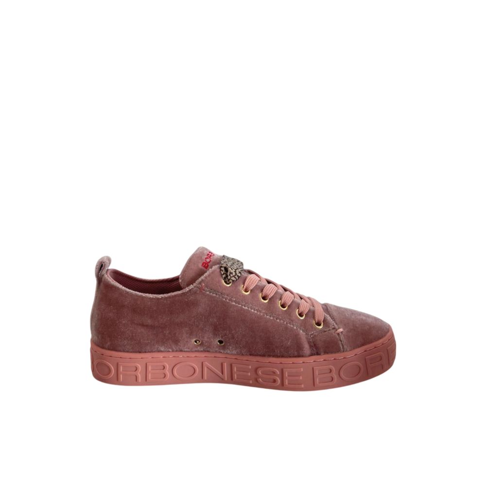 Borbonese Pink Fabric Women Sneakers | Regal Royce