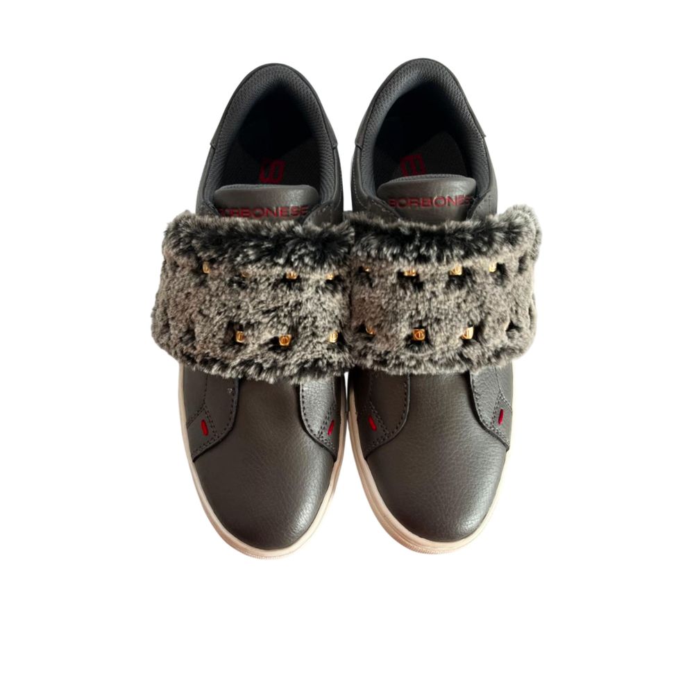 Borbonese Grey Rubber Women Sneaker | Regal Royce