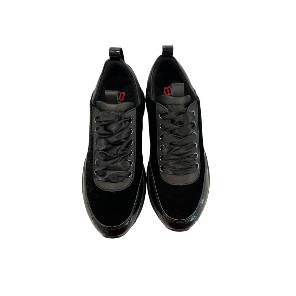 Borbonese Black Fabric Women Sneaker | Regal Royce