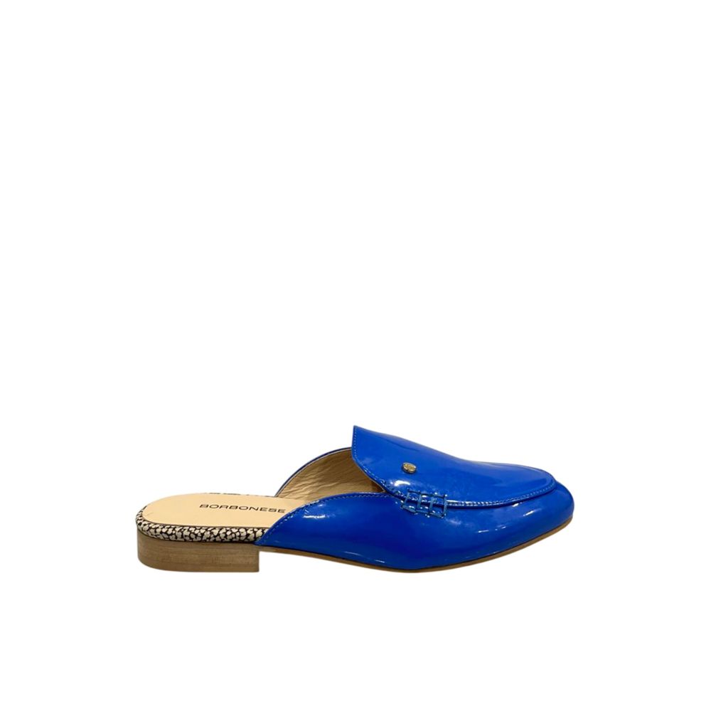Borbonese Blue Leather Women Sandal | Regal Royce