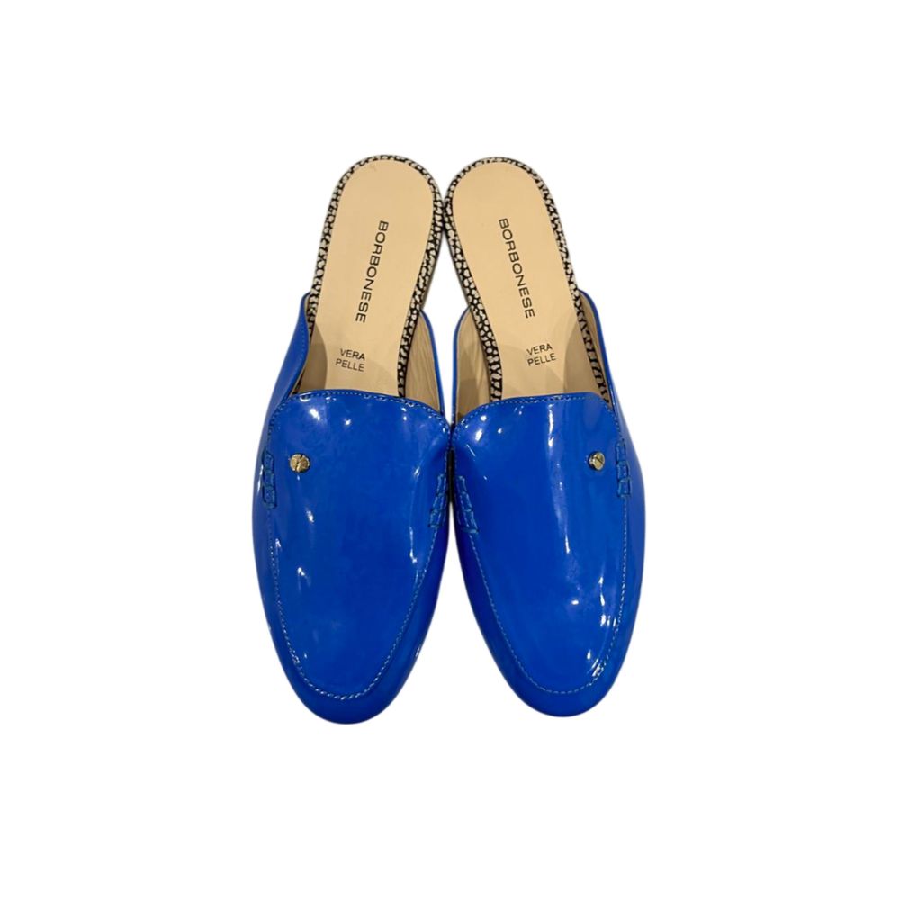 Borbonese Blue Leather Women Sandal | Regal Royce