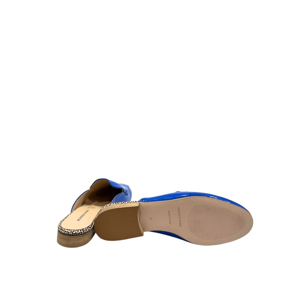 Borbonese Blue Leather Women Sandal | Regal Royce