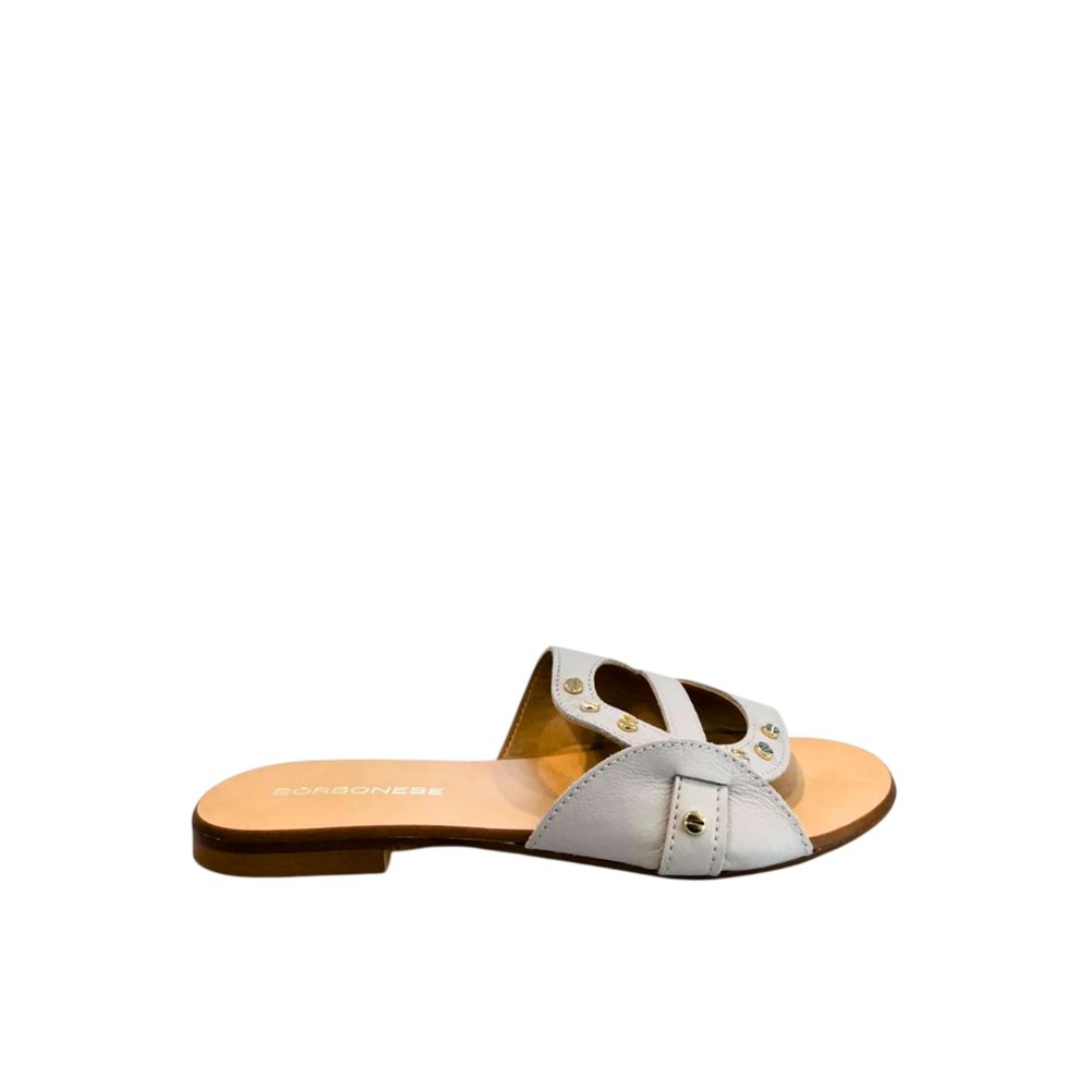 Borbonese Grey Leather Women Sandal | Regal Royce