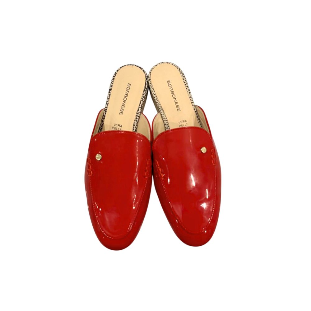 Borbonese Red Leather Women Sandal | Regal Royce
