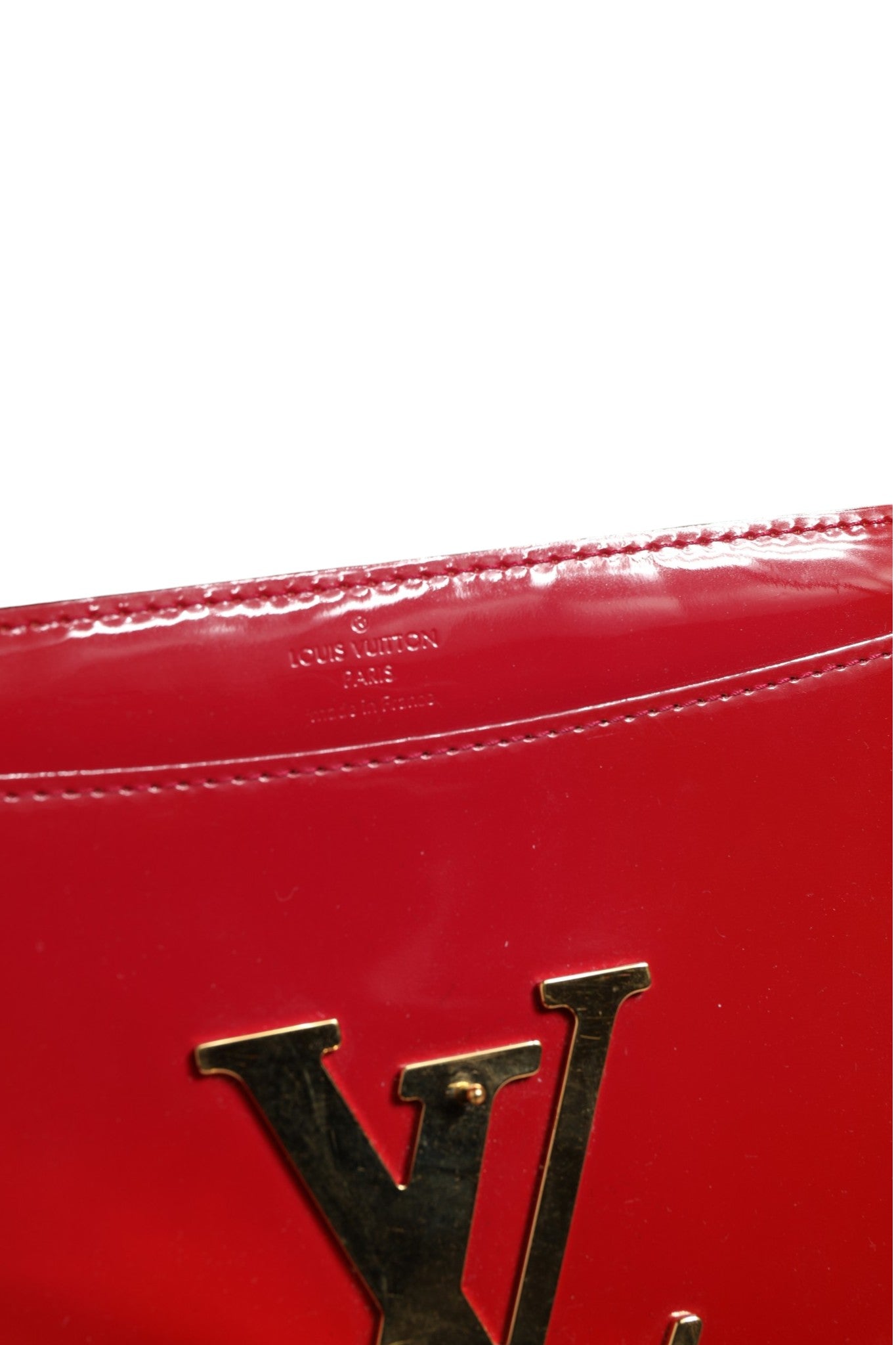 Louis Vuitton Louise PM Red Patent Leather Wallet On Chain | Regal Royce