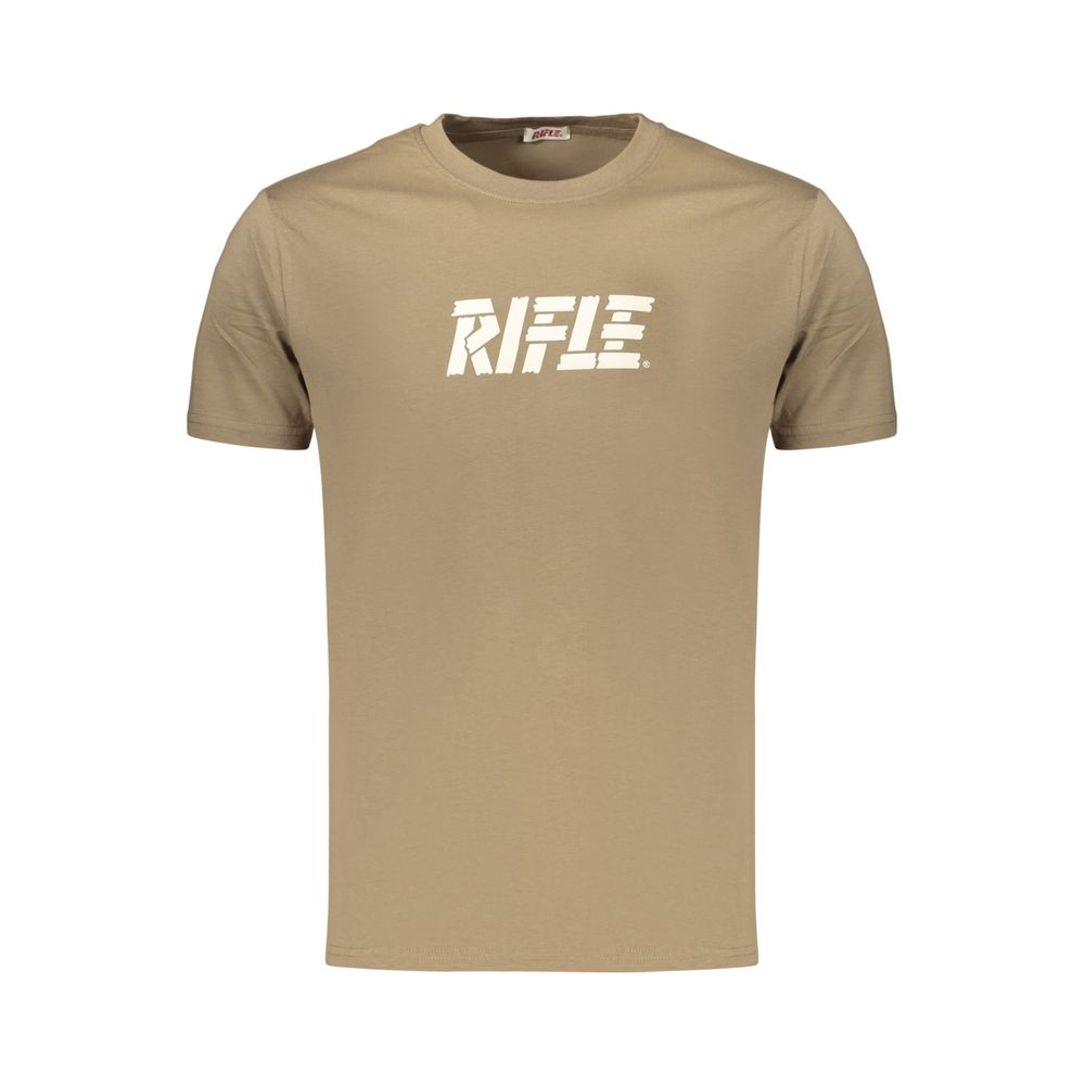 Rifle Brown Cotton Men's T-Shirt | Regal Royce