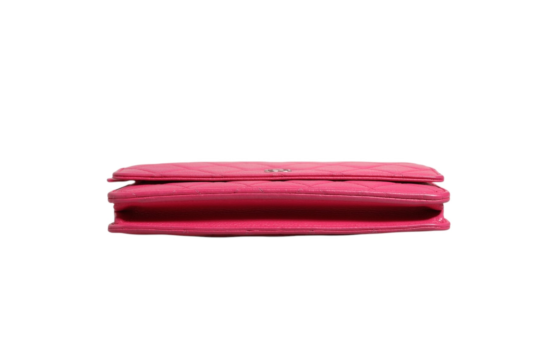 Chanel Pink Quilted Lambskin Wallet On Chain WOC Silver | Regal Royce