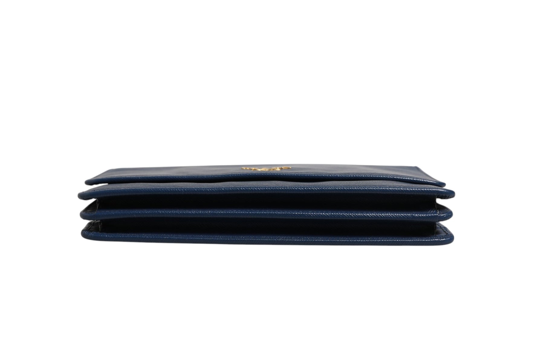 Prada Blue Saffiano Leather Wallet on Chain Clutch Bag | Regal Royce