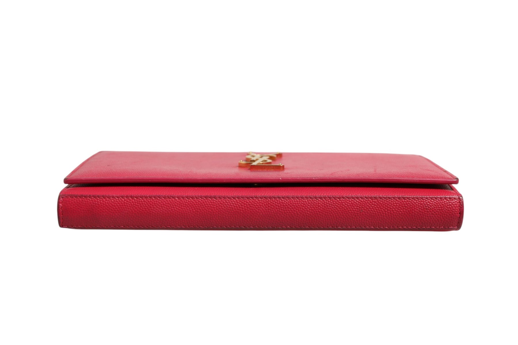 Saint Laurent Red Leather Monogram Wallet on Chain | Regal Royce