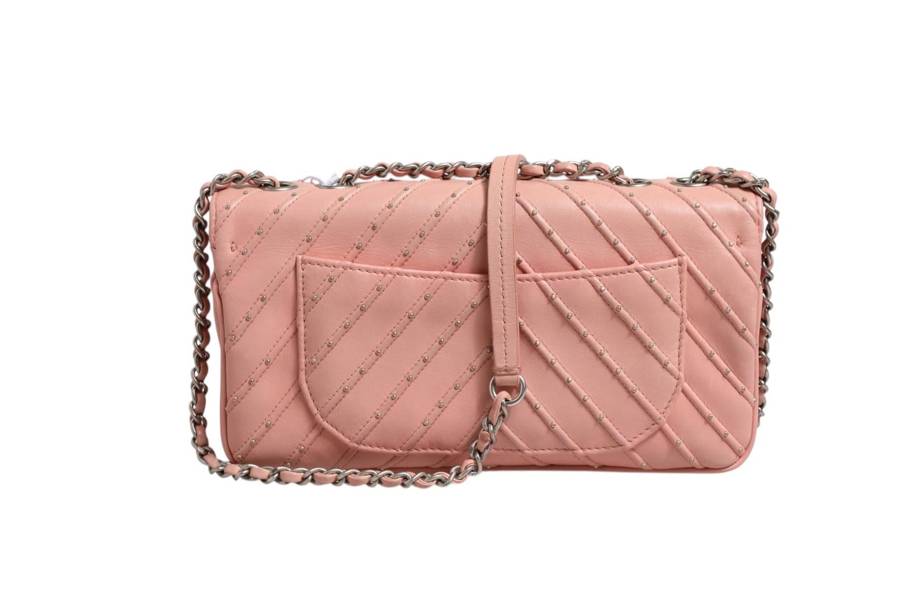 Chanel Small Classic Double Flap Bag Light Pink Chevron | Regal Royce