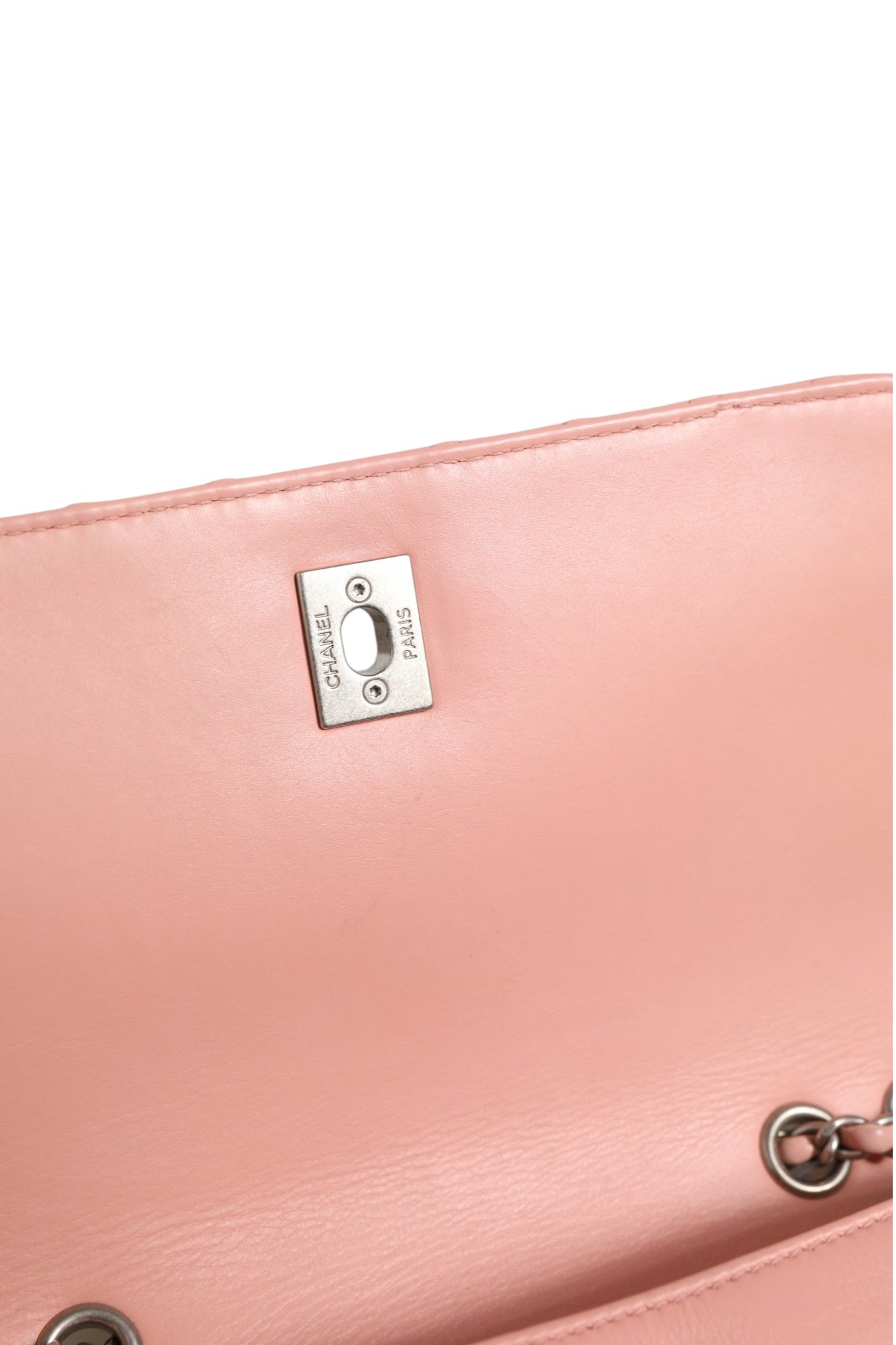 Chanel Small Classic Double Flap Bag Light Pink Chevron | Regal Royce