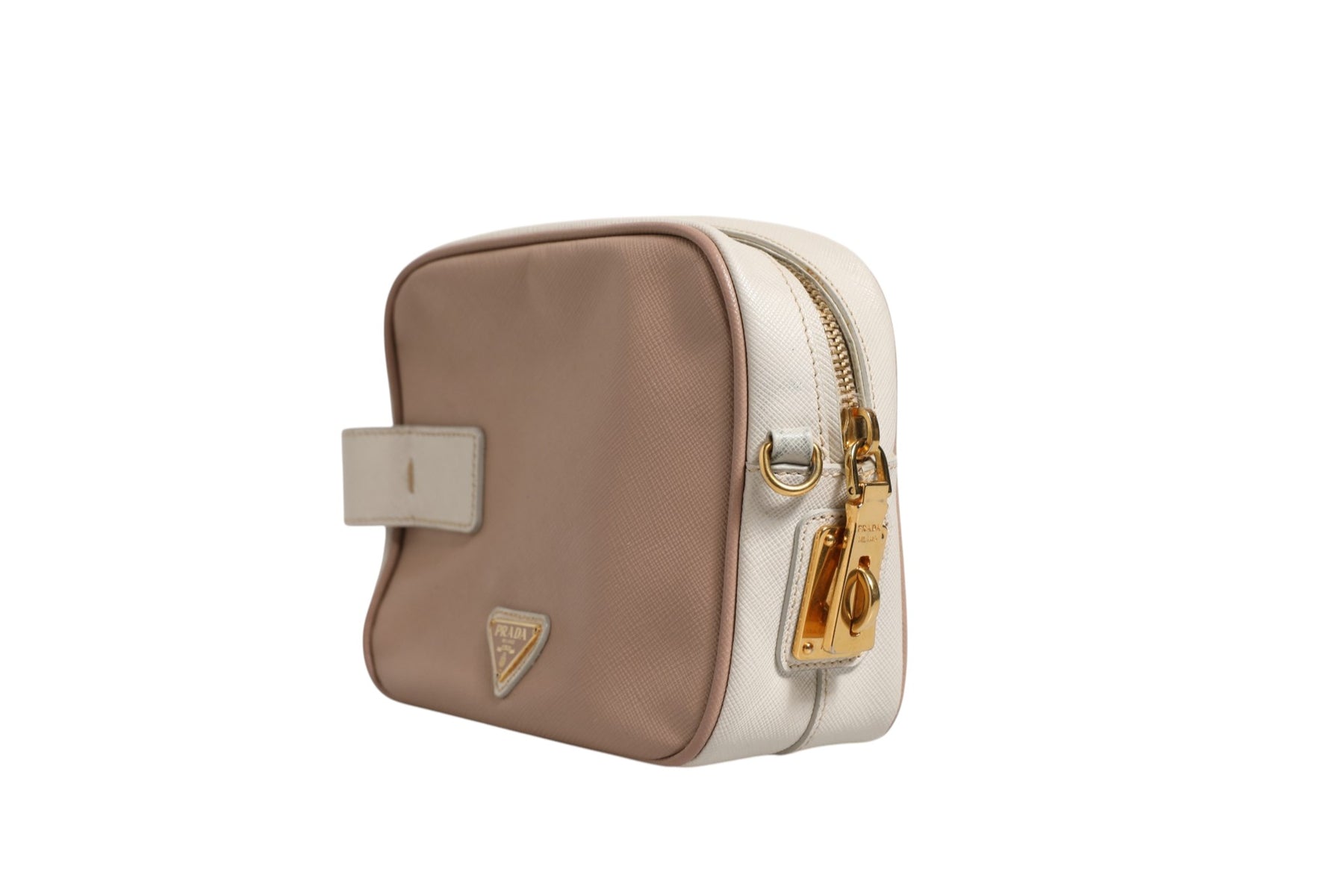 Prada Clay Gray Small Leather Shoulder Bag | Regal Royce