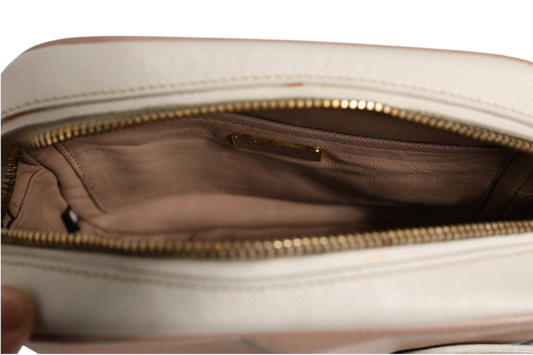 Prada Clay Gray Small Leather Shoulder Bag | Regal Royce