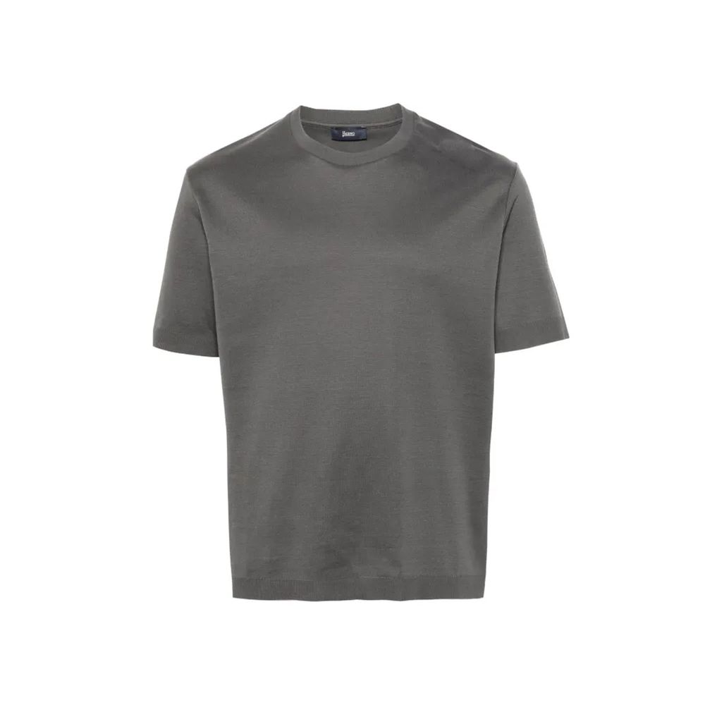 Herno Gray Cotton T-Shirt | Regal Royce