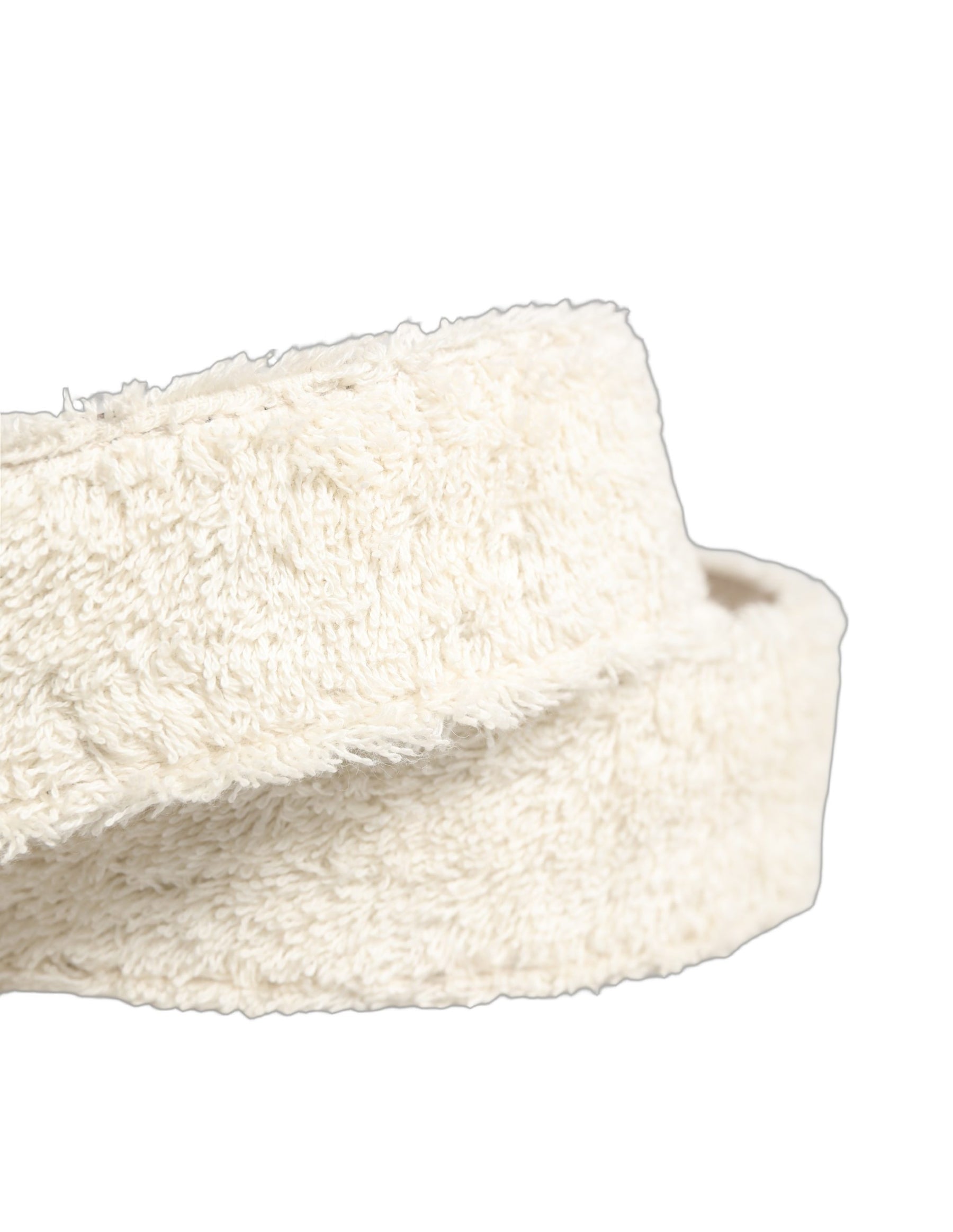 Dolce & Gabbana White Cotton Fleece DG Logo Metal Buckle Belt | Regal Royce