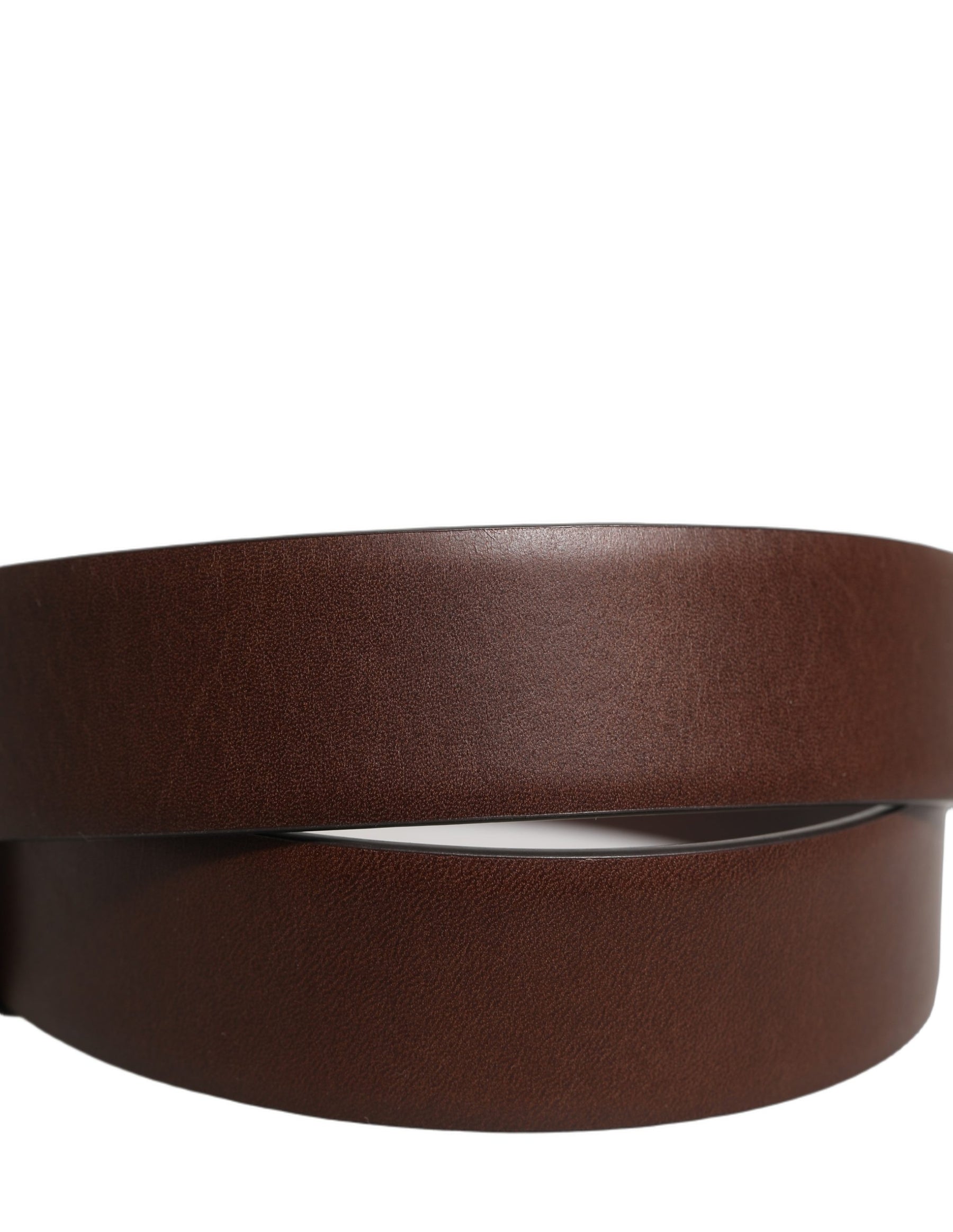Dolce & Gabbana Brown Calfskin Leather Gold Metal Buckle Belt | Regal Royce