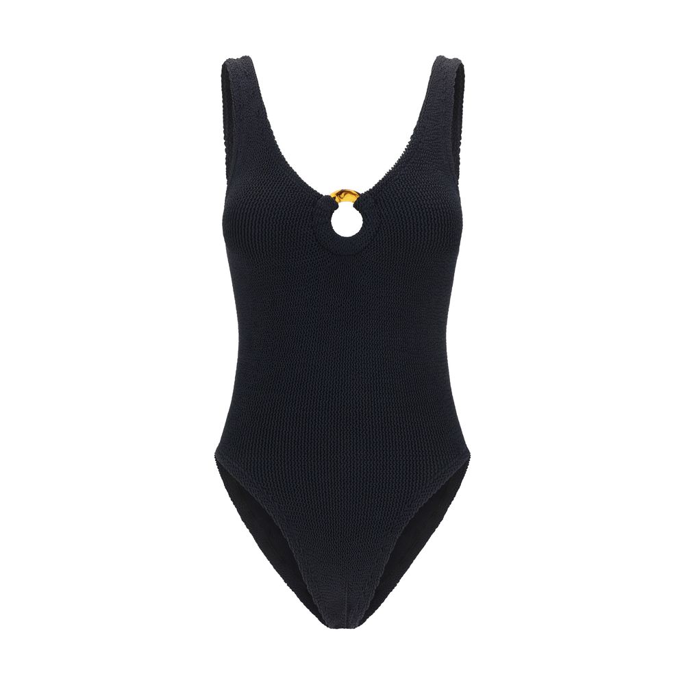 Hunza G Black Polyamide One-Piece Swimsuit | Regal Royce