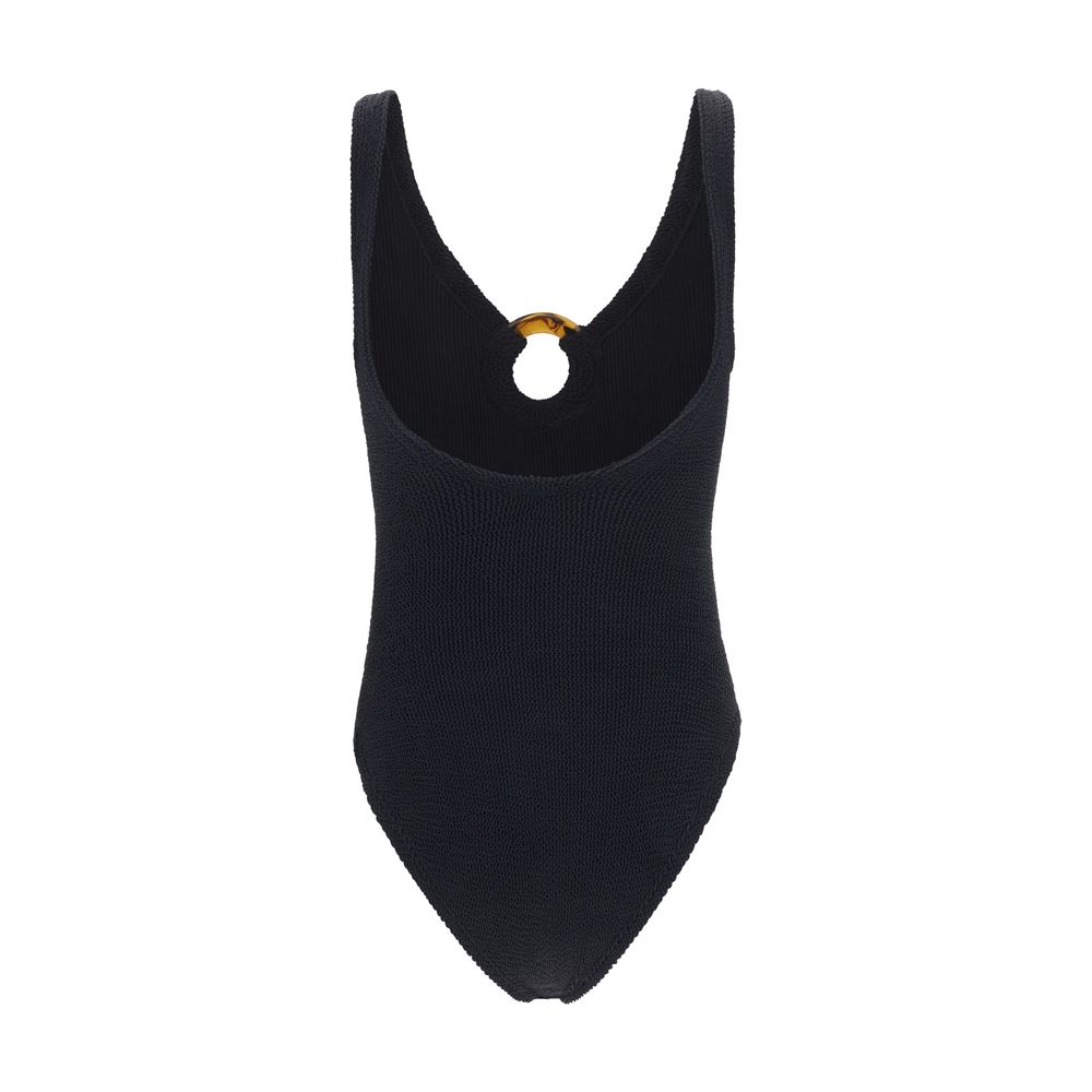 Hunza G Black Polyamide One-Piece Swimsuit | Regal Royce
