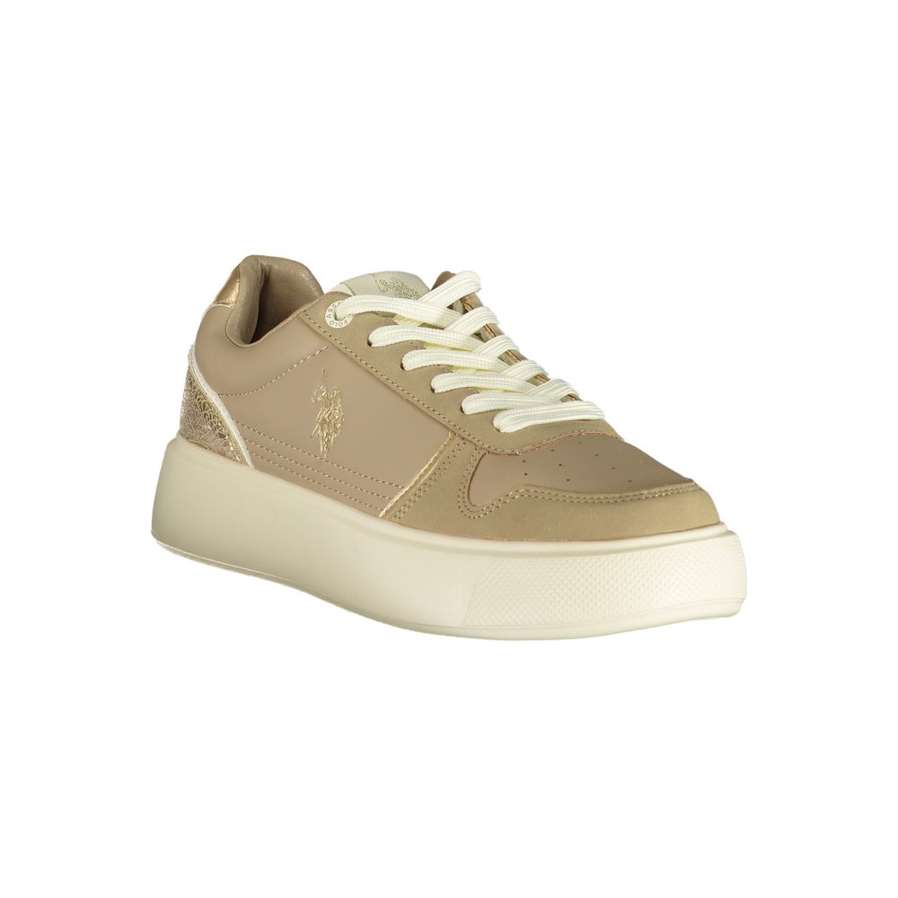 U.S. POLO ASSN. Beige Polyurethane Women's Sneaker | Regal Royce