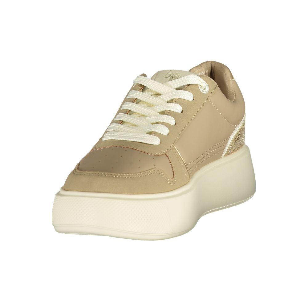 U.S. POLO ASSN. Beige Polyurethane Women's Sneaker | Regal Royce