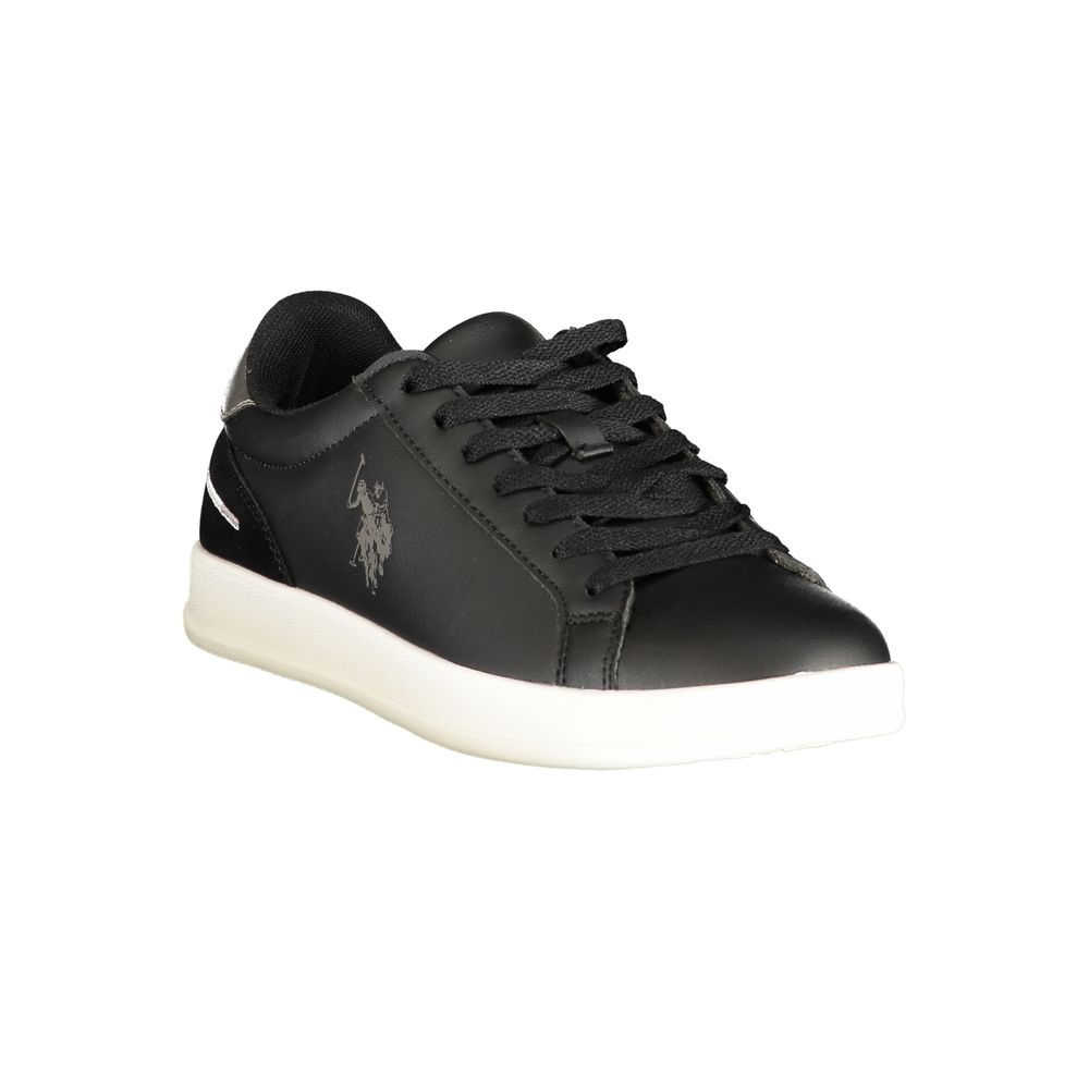 U.S. POLO ASSN. Black Polyurethane Women's Sneaker | Regal Royce
