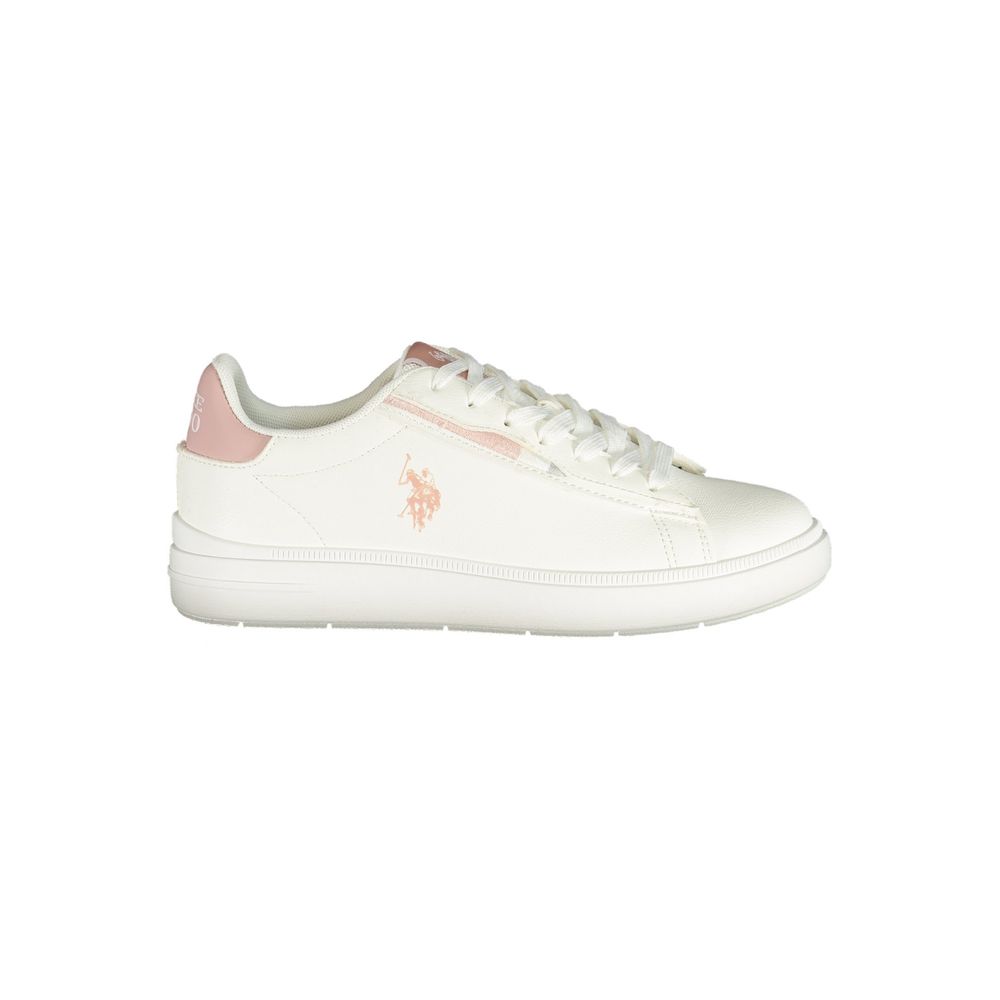 U.S. POLO ASSN. White Polyurethane Women's Sneaker | Regal Royce