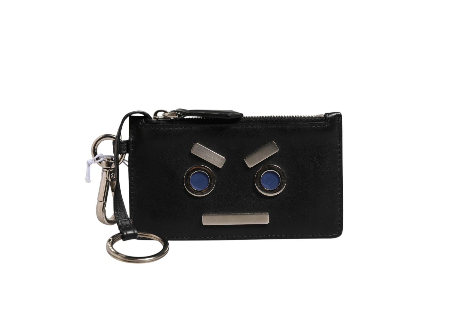 Fendi Vitello Liberty Studded Coin Pouch Key Case Ardesia | Regal Royce