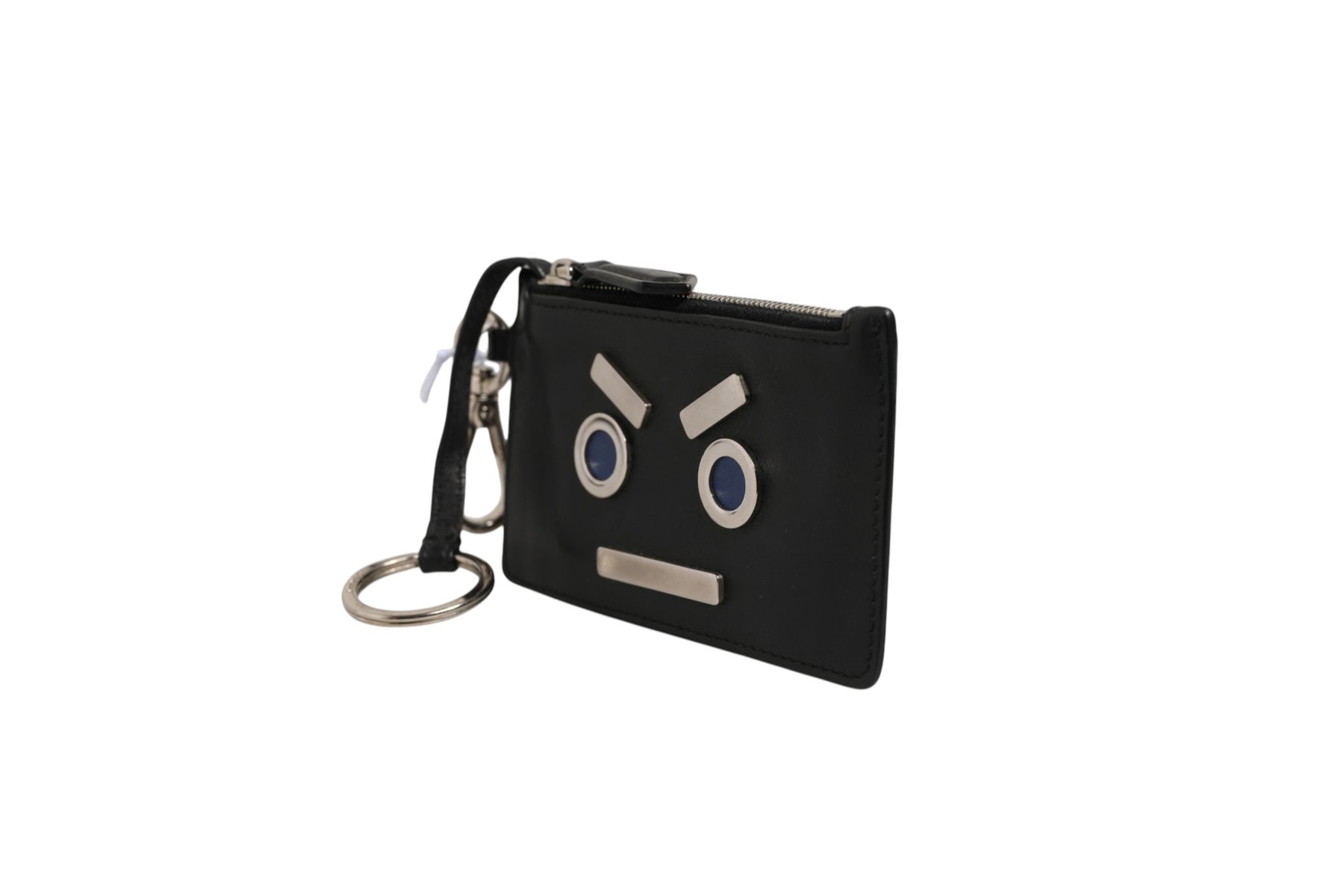 Fendi Vitello Liberty Studded Coin Pouch Key Case Ardesia | Regal Royce