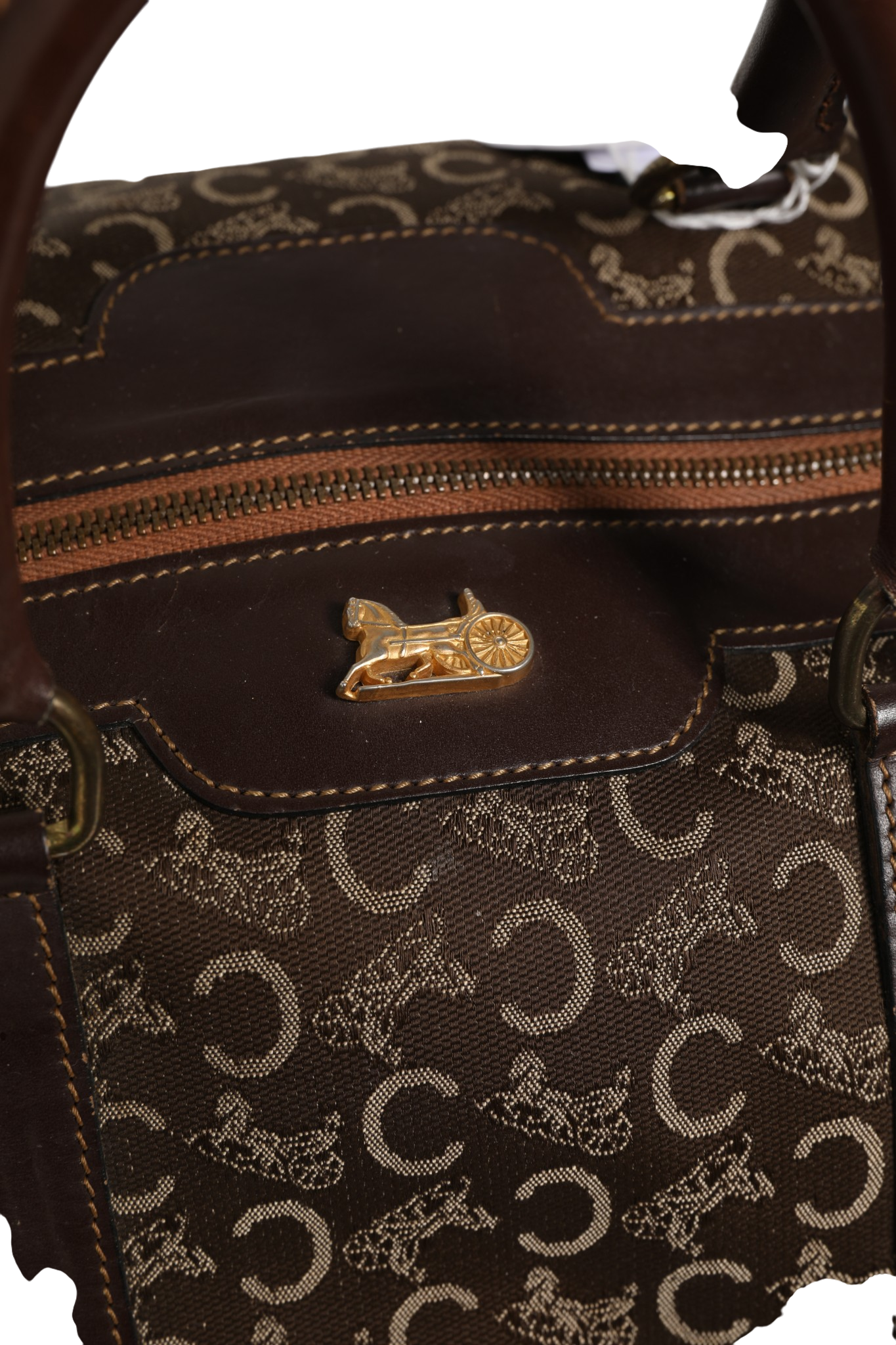 Celine Dark brown and Gold logo duffel | Regal Royce