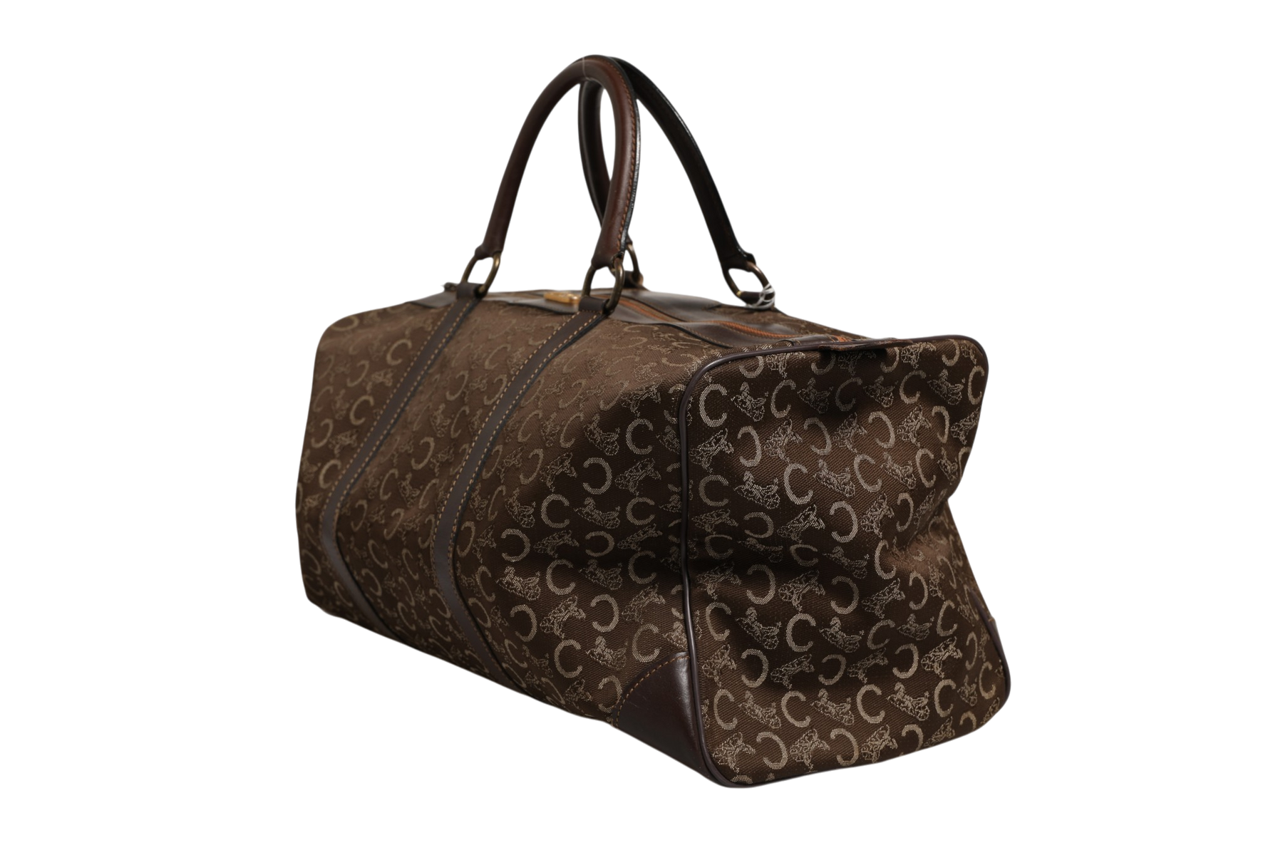 Celine Dark brown and Gold logo duffel | Regal Royce