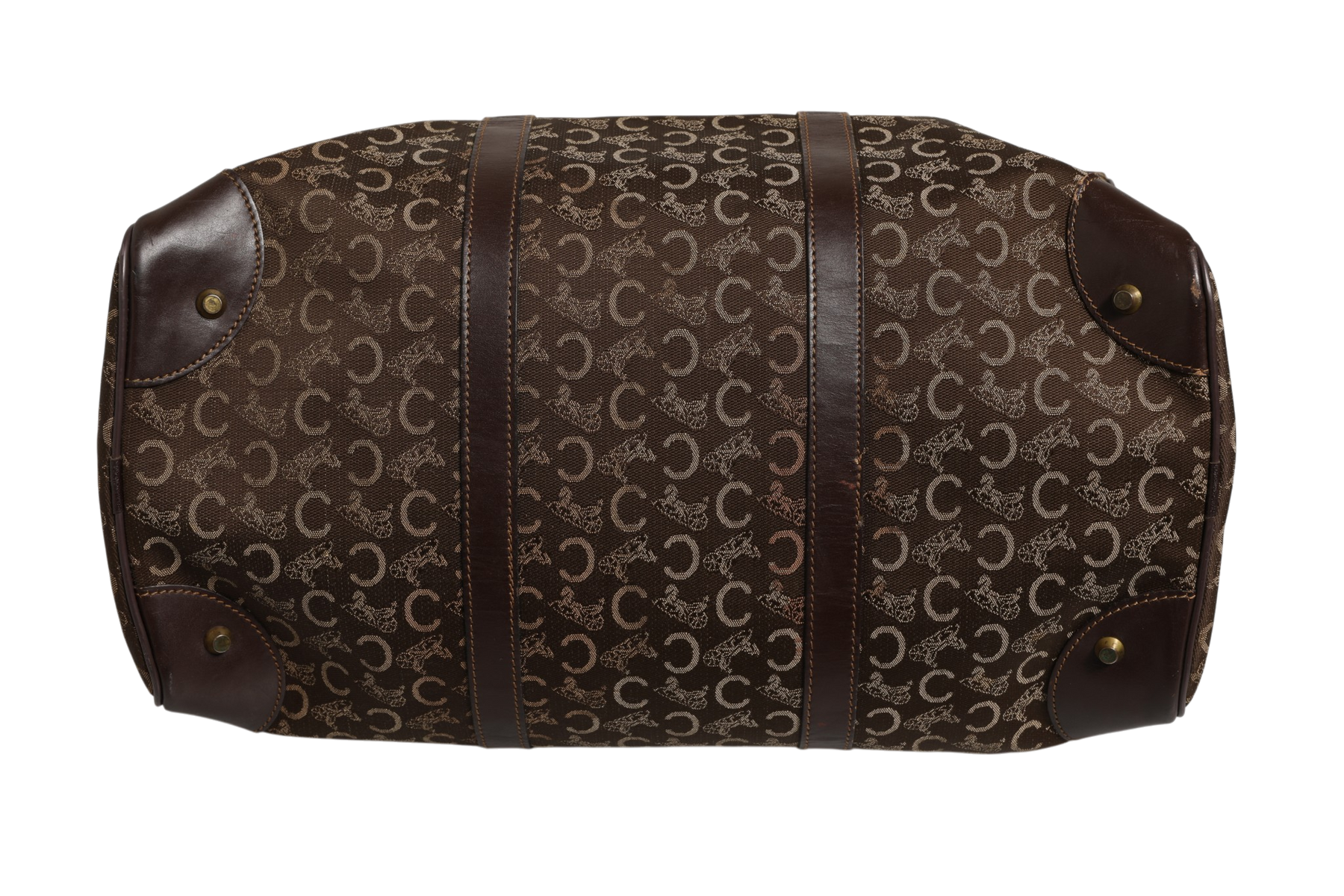 Celine Dark brown and Gold logo duffel | Regal Royce