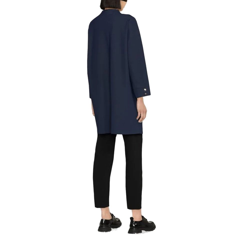 Herno Blue Elastane Coat | Regal Royce