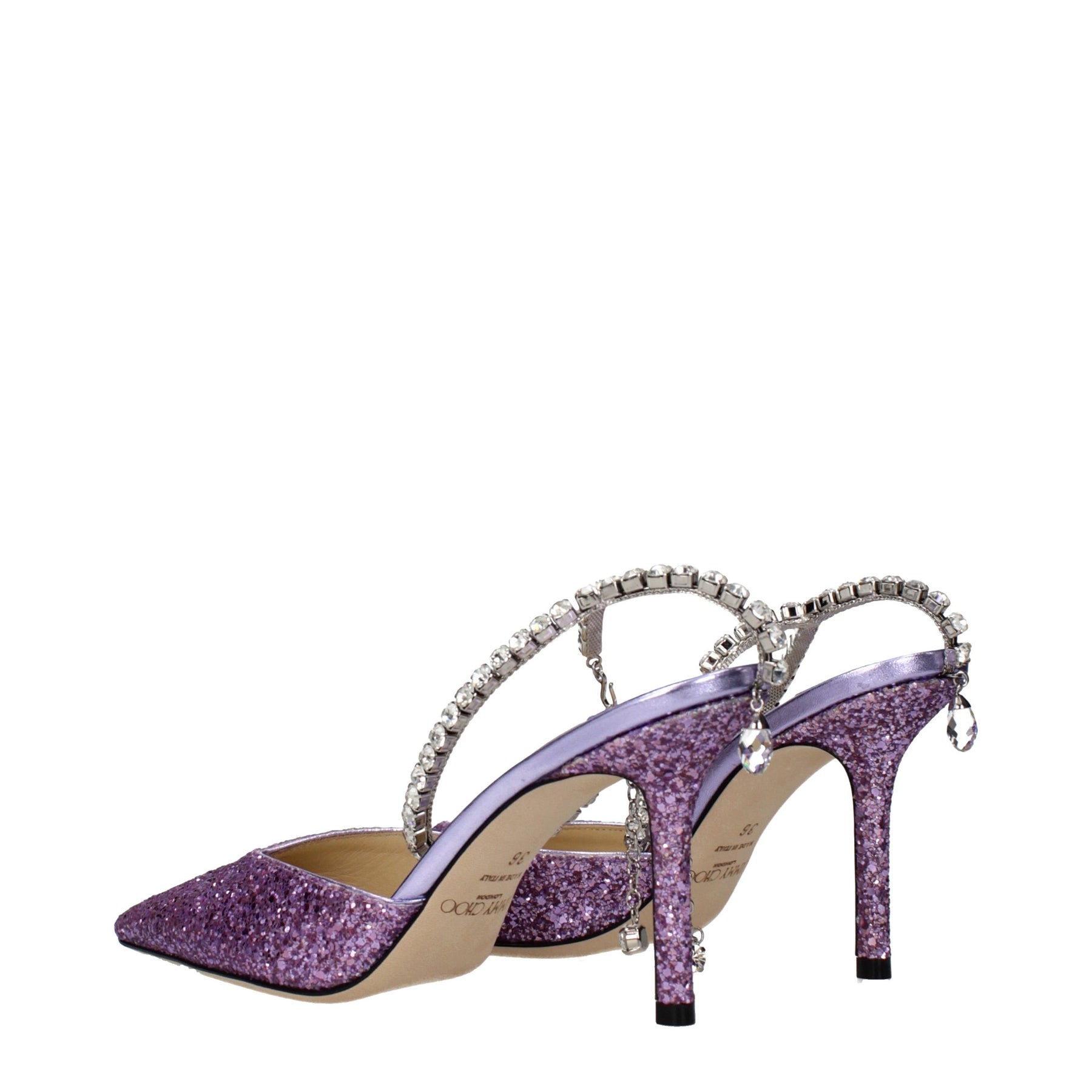 Jimmy Choo Purple Plastic Stiletto Heel Sandals | Regal Royce
