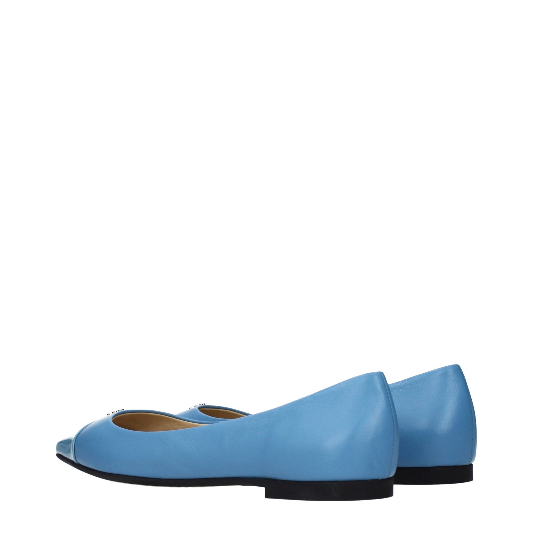 Jimmy Choo Light Blue Leather Ballet Flats | Regal Royce
