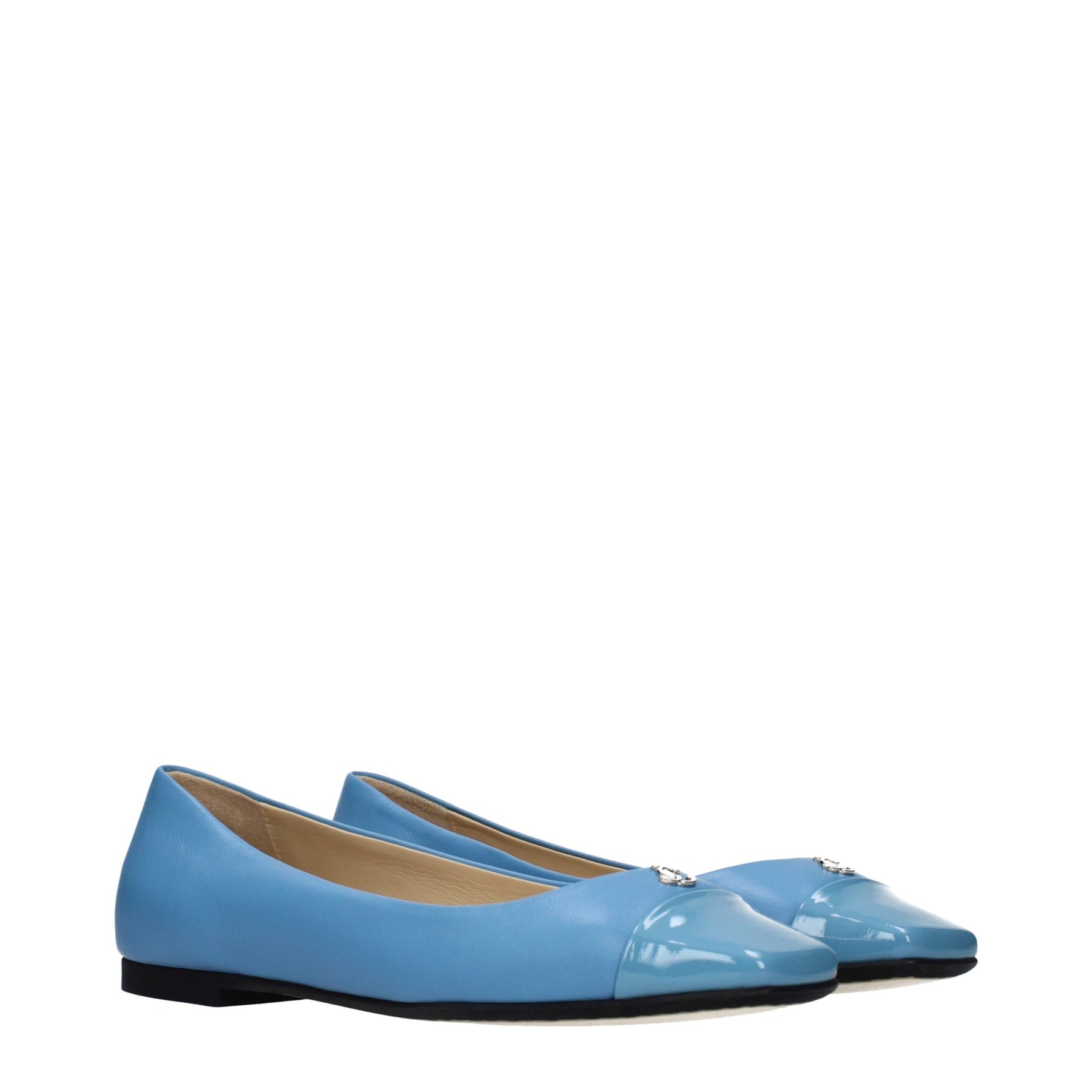 Jimmy Choo Light Blue Leather Ballet Flats | Regal Royce