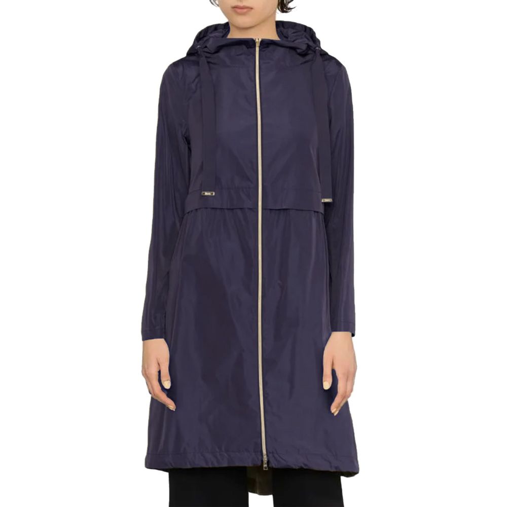 Herno Blue Polyester Coat | Regal Royce