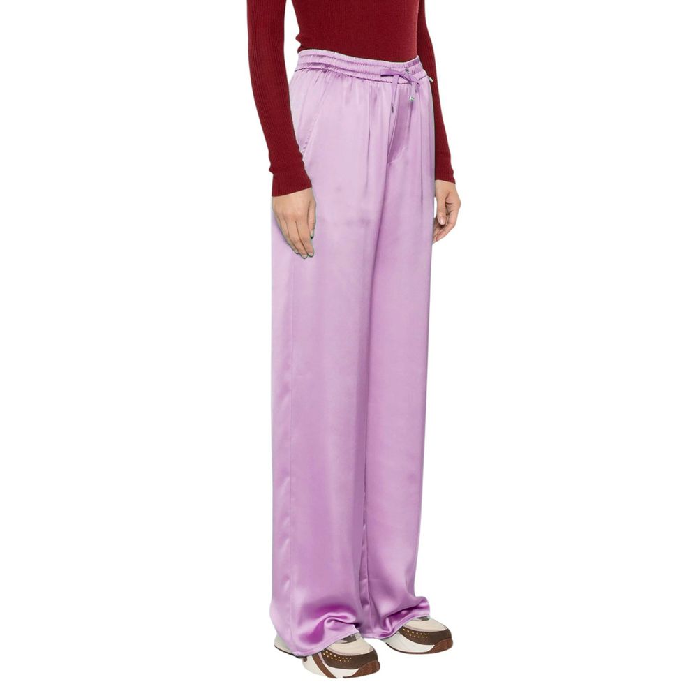 Herno Purple Polyester Casual Pants | Regal Royce