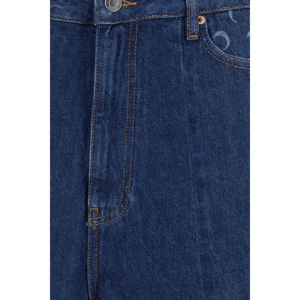 Marine Serre Blue Cotton Bermuda Shorts | Regal Royce