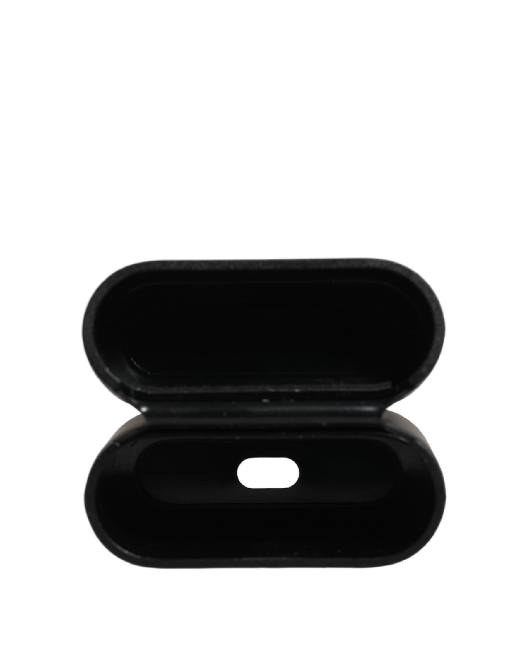 Dolce & Gabbana Case Black PVC Embossed Logo Flip Holder Women Airpods | Regal Royce