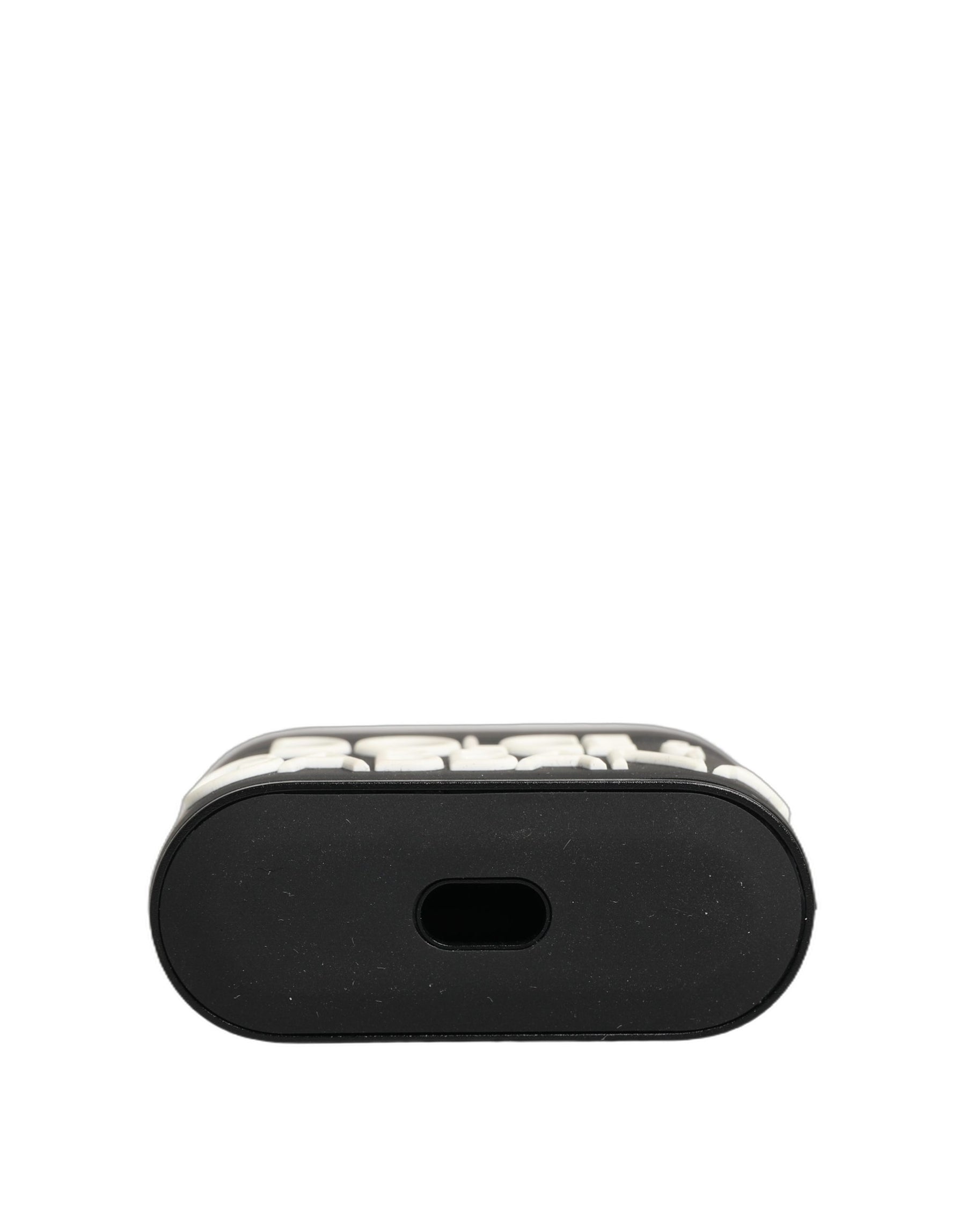 Dolce & Gabbana Case Black PVC Embossed Logo Flip Holder Women Airpods | Regal Royce