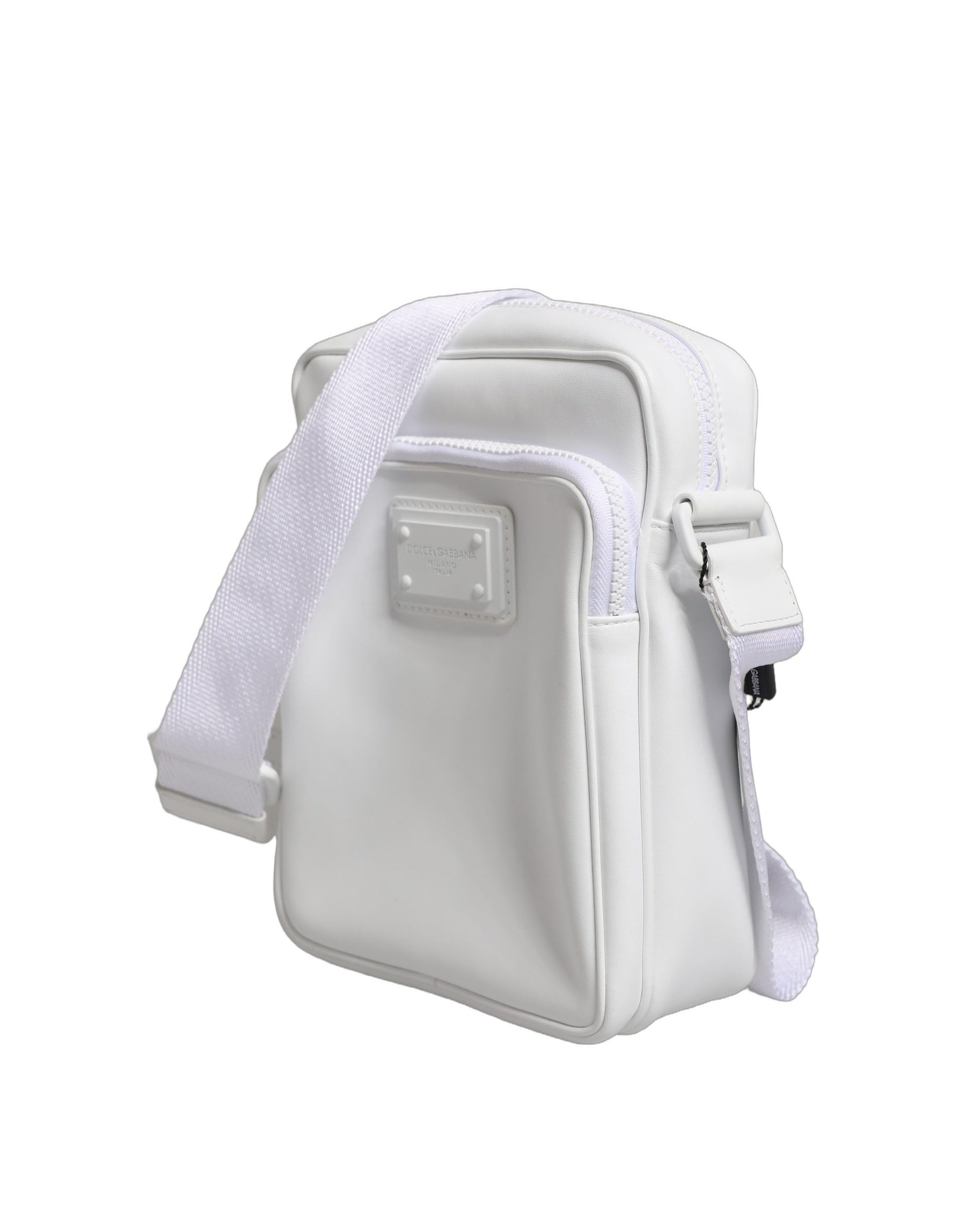 Dolce & Gabbana White Logo Plaque Crossbody Shoulder Borse Men Bag | Regal Royce