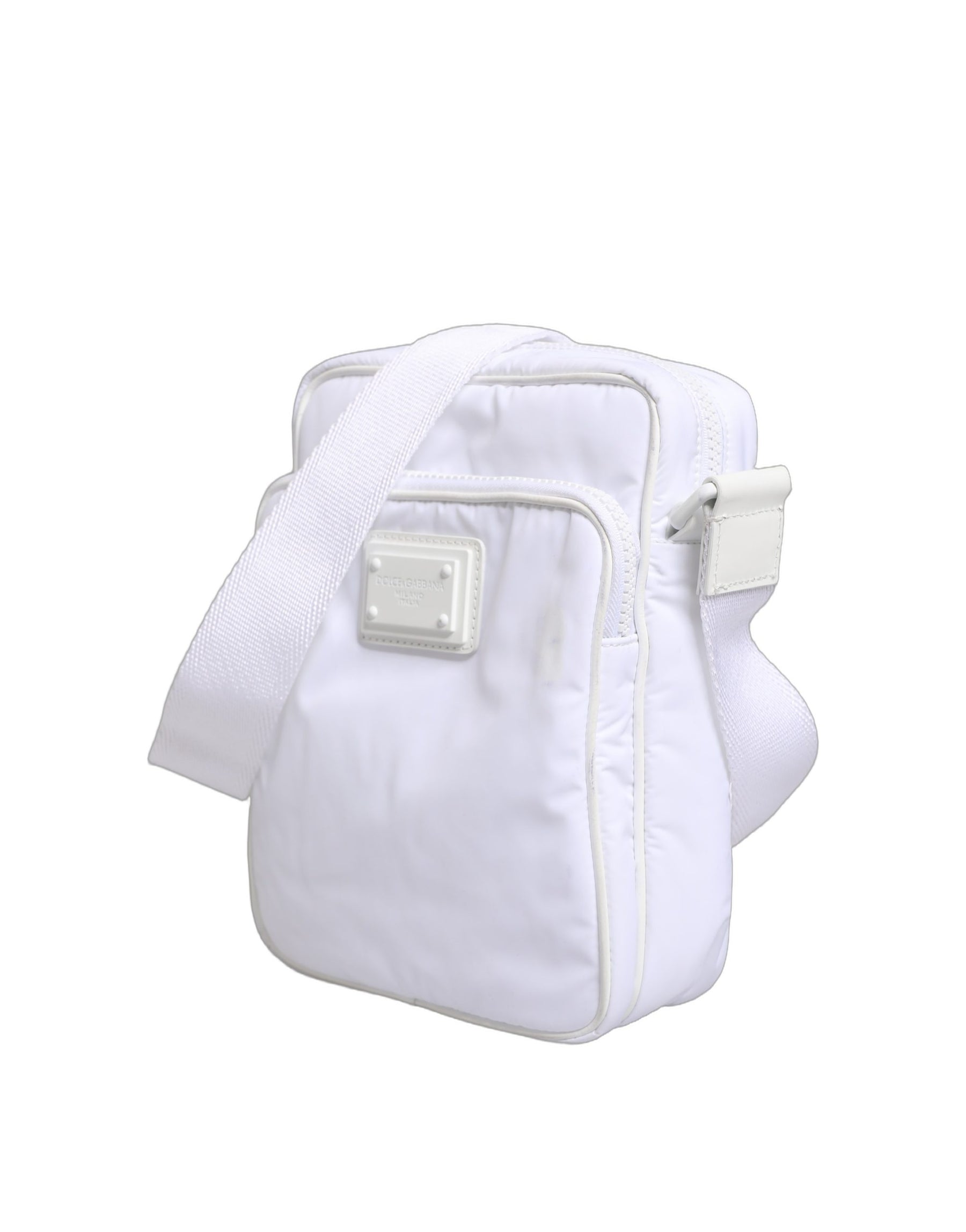 Dolce & Gabbana White Logo Plaque Crossbody Shoulder Borse Men Bag | Regal Royce