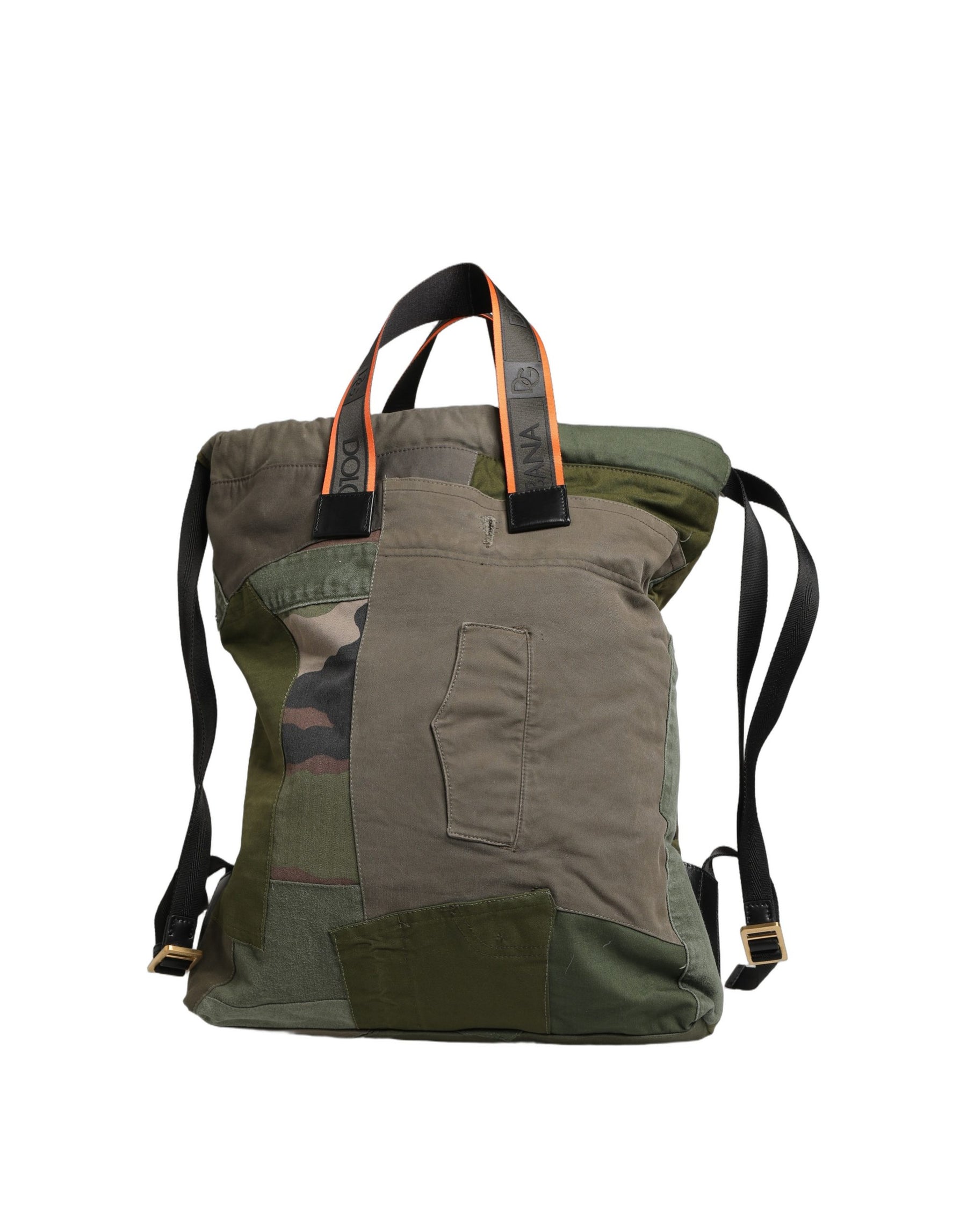 Dolce & Gabbana Military Green Patchwork Rucksack Backpack Borse Men Bag | Regal Royce