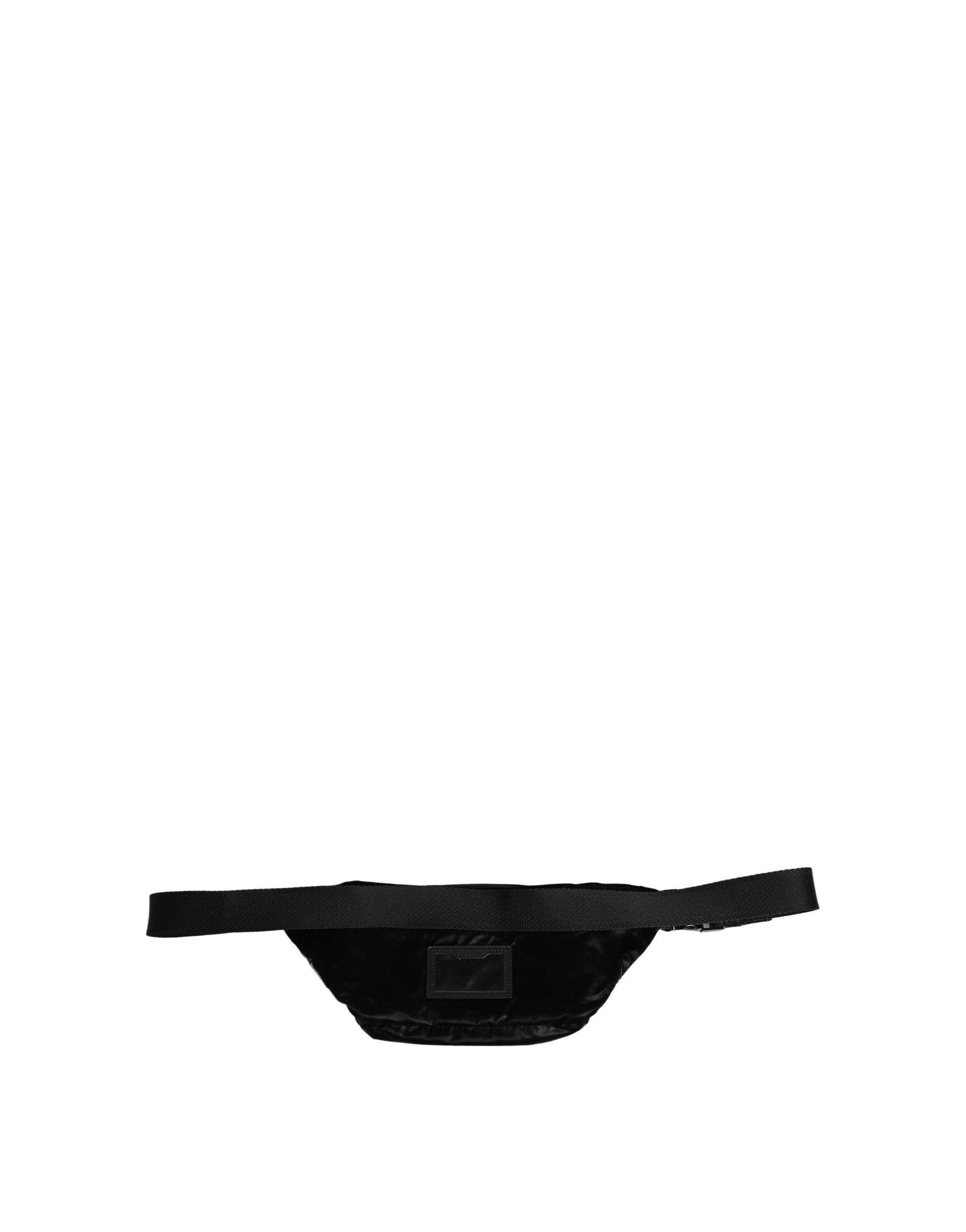 Dolce & Gabbana Black Nylon Brass Plate Bumbag Waist Fanny Pack Men Bag | Regal Royce